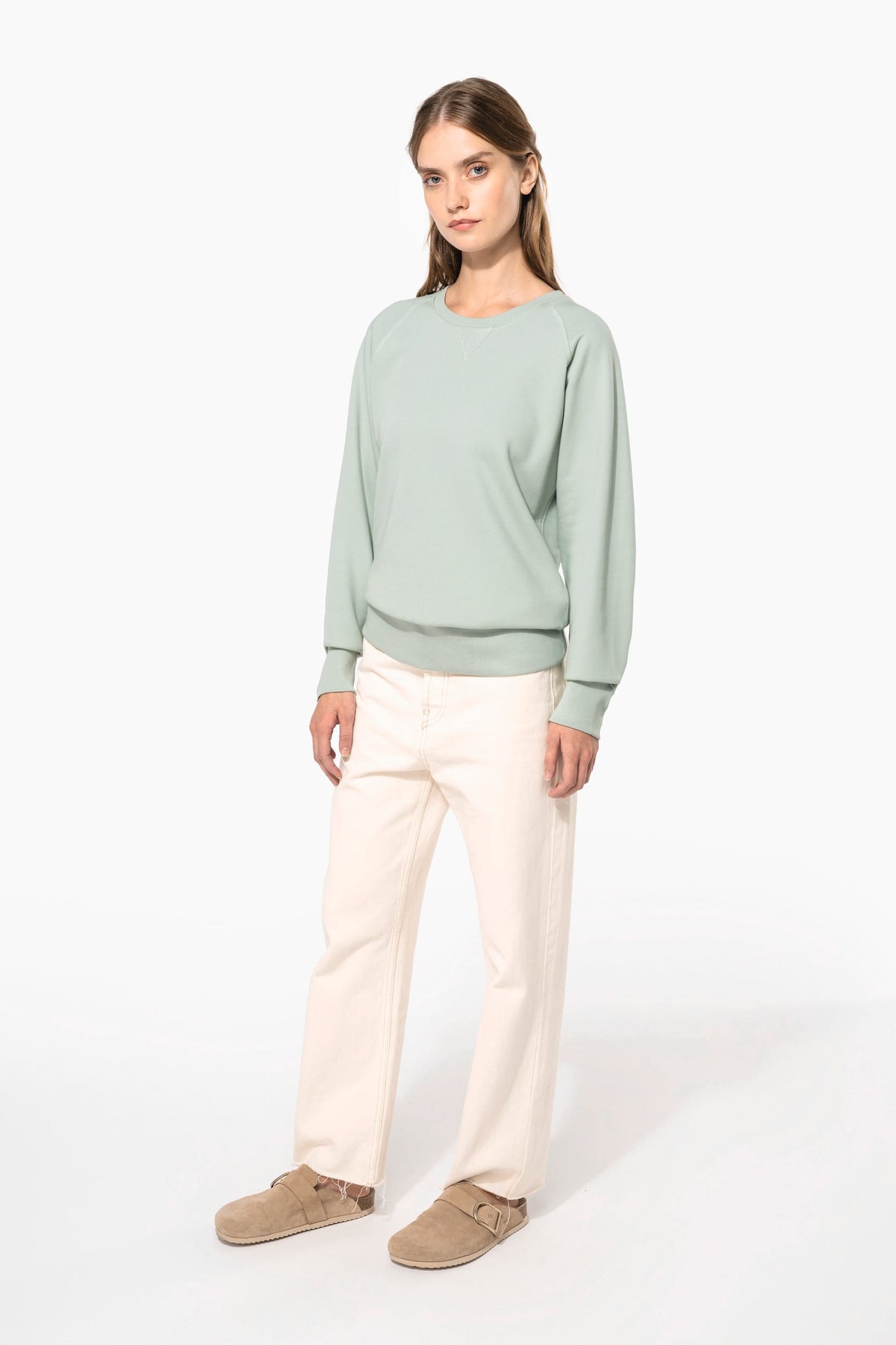 Kariban K481 Damessweater BIO ronde hals raglanmouwen