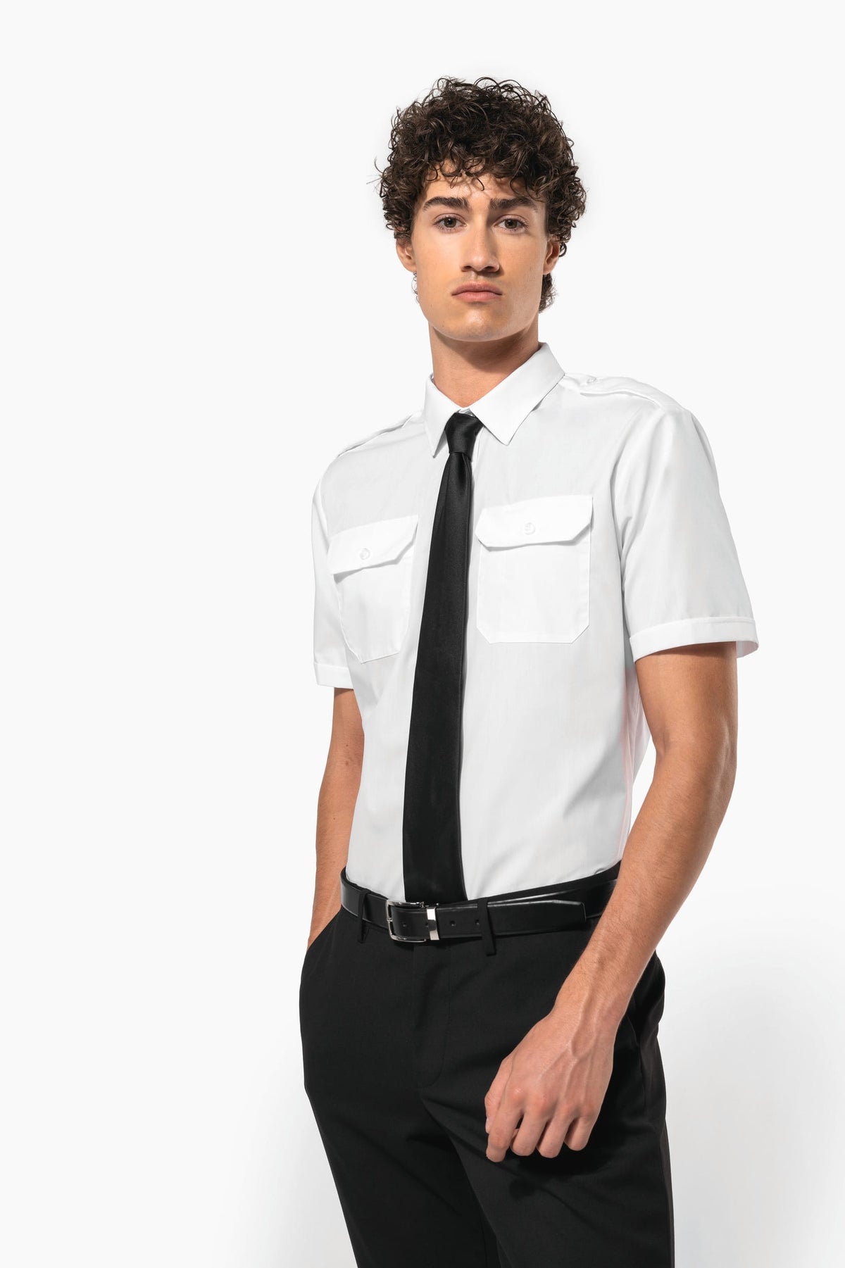 Kariban K503 Herenpilootoverhemd korte mouwen