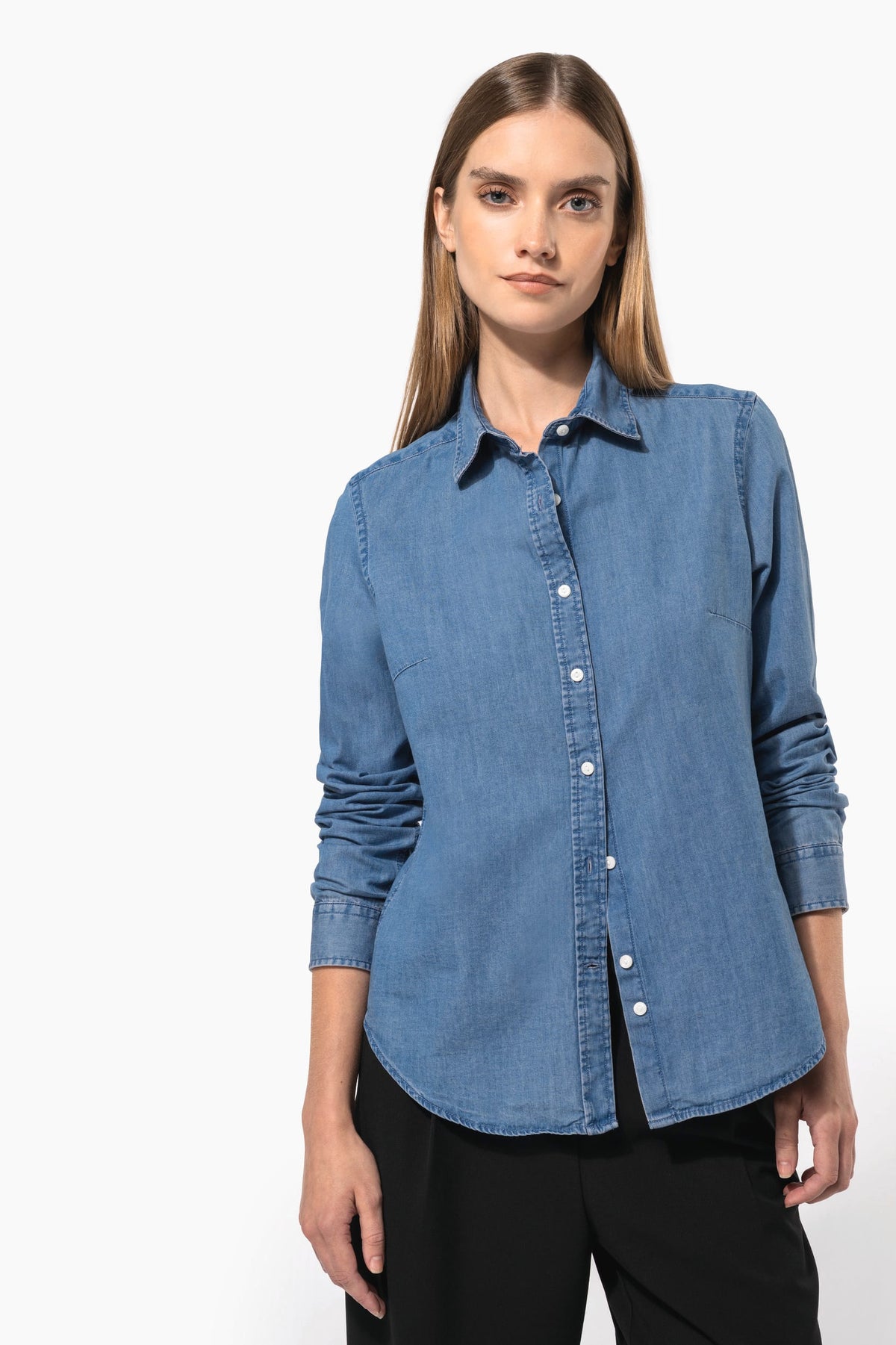 Kariban K509 Damesblouse Denim