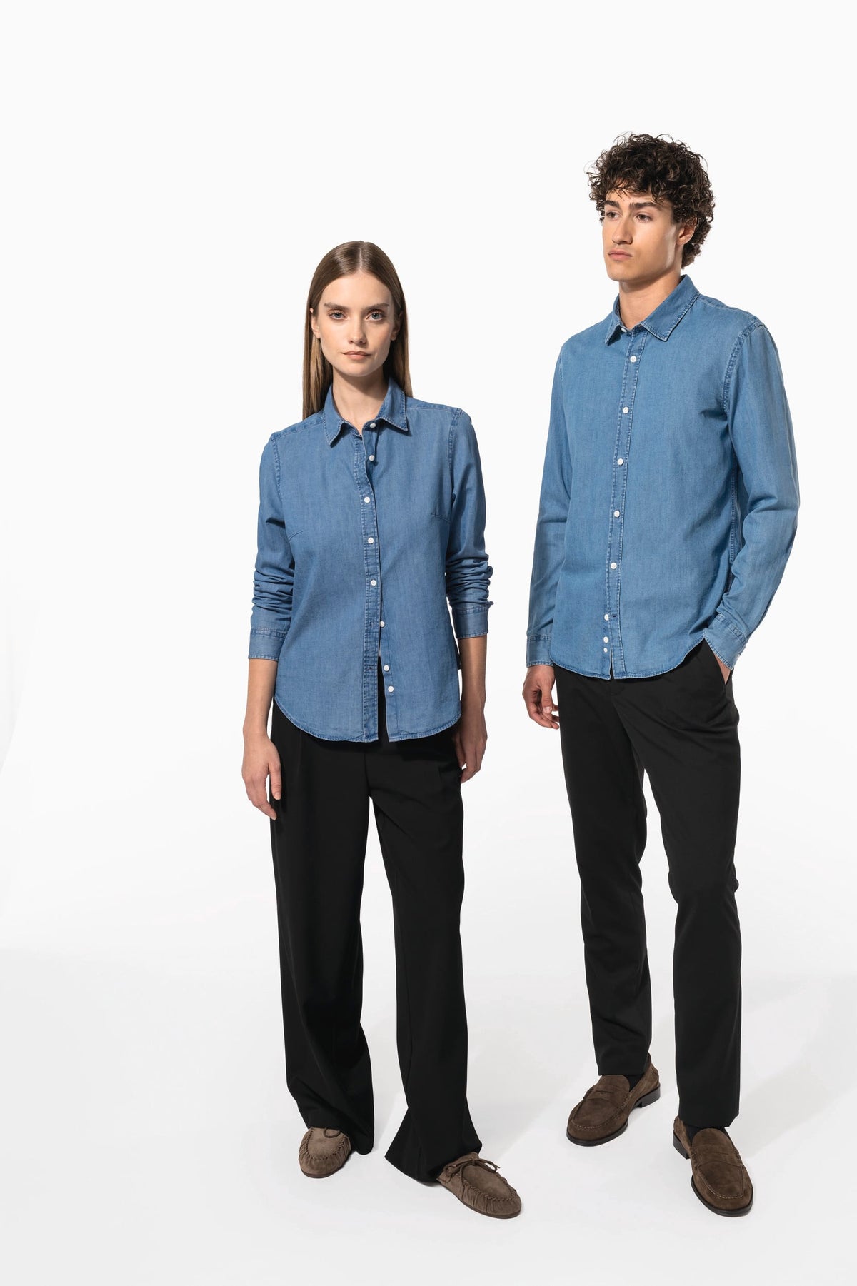 Kariban K512 Herenoverhemd Denim
