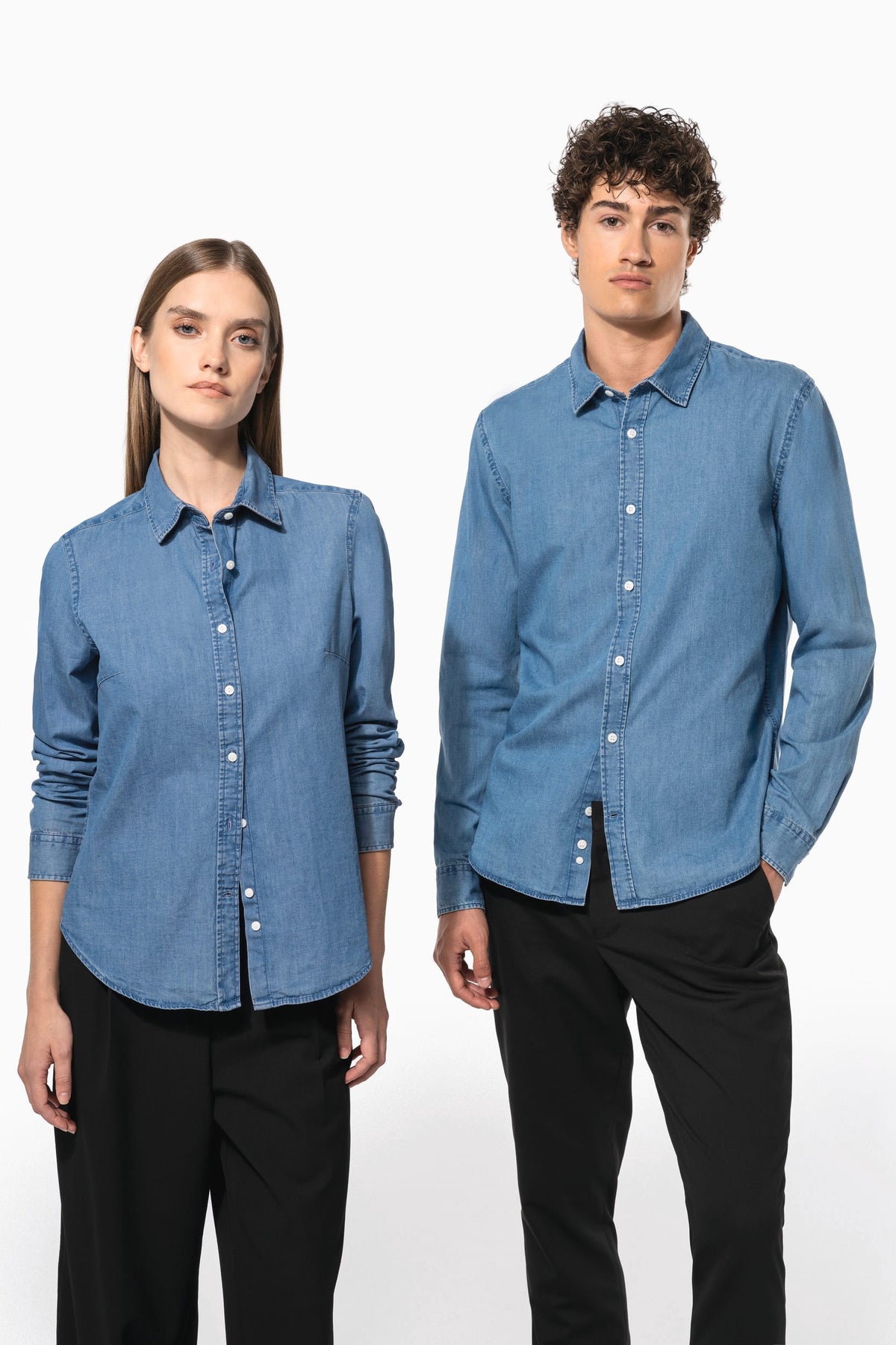 Kariban K512 Herenoverhemd Denim