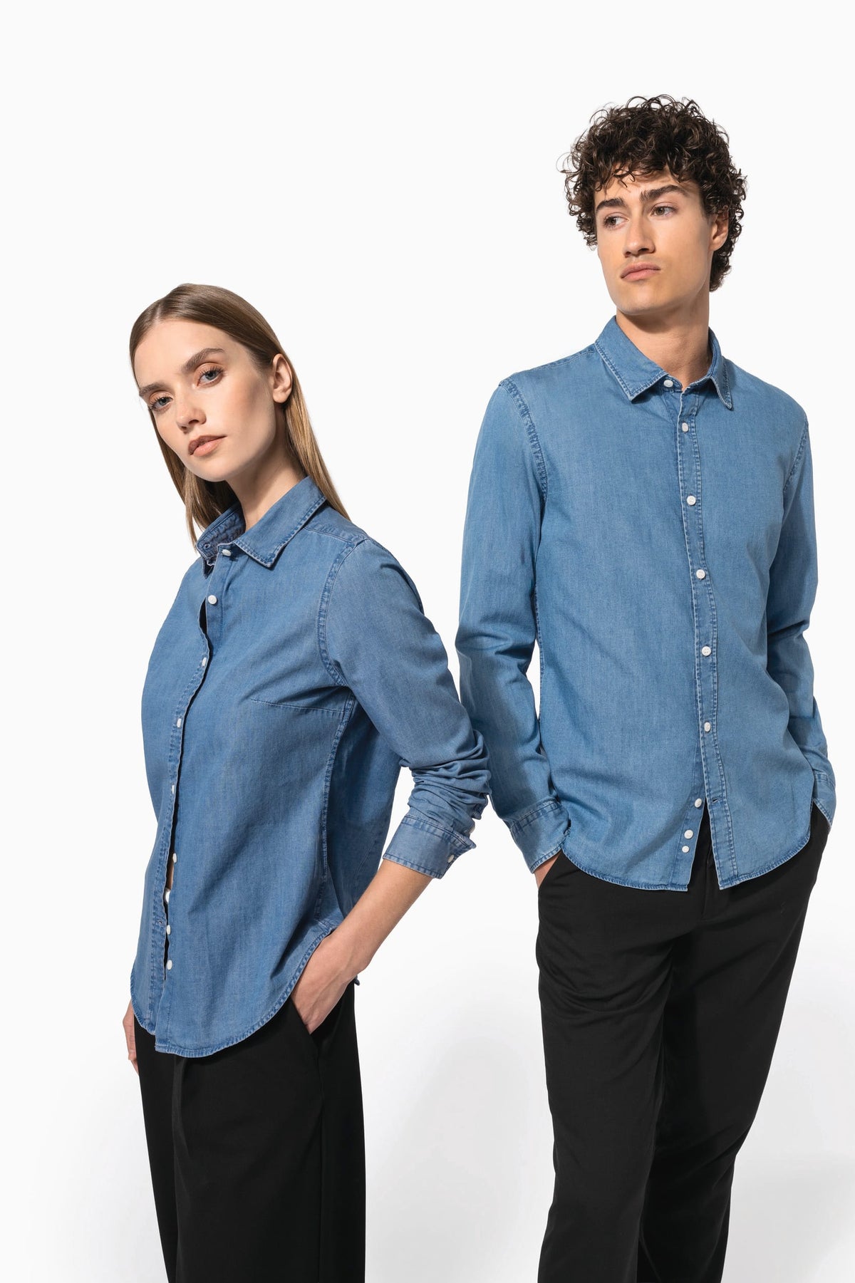 Kariban K512 Herenoverhemd Denim