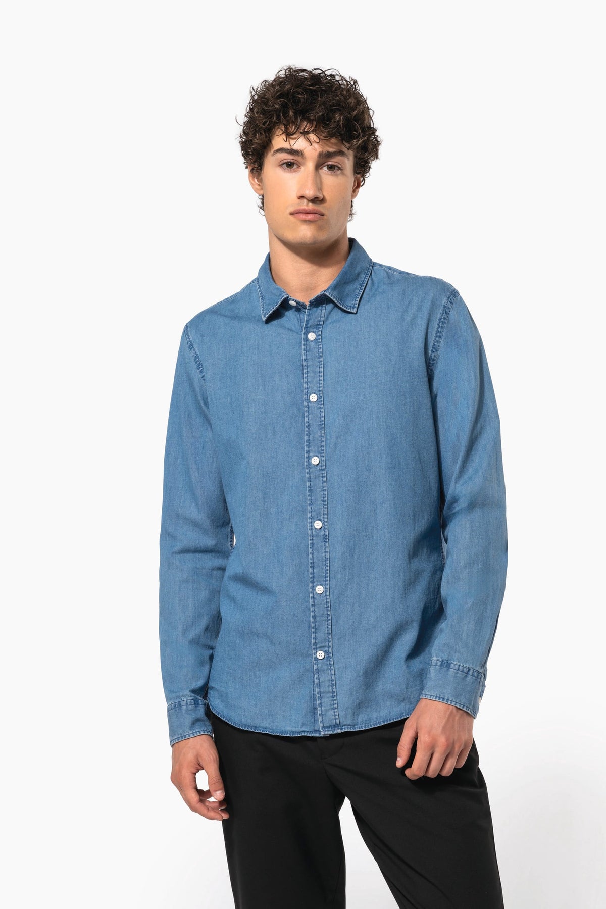 Kariban K512 Herenoverhemd Denim
