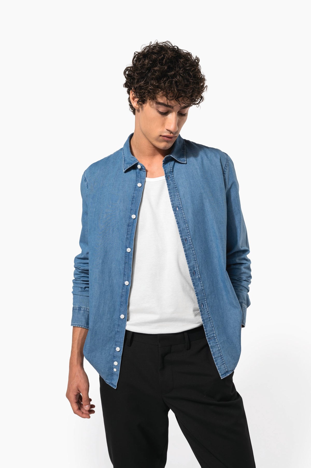 Kariban K512 Herenoverhemd Denim