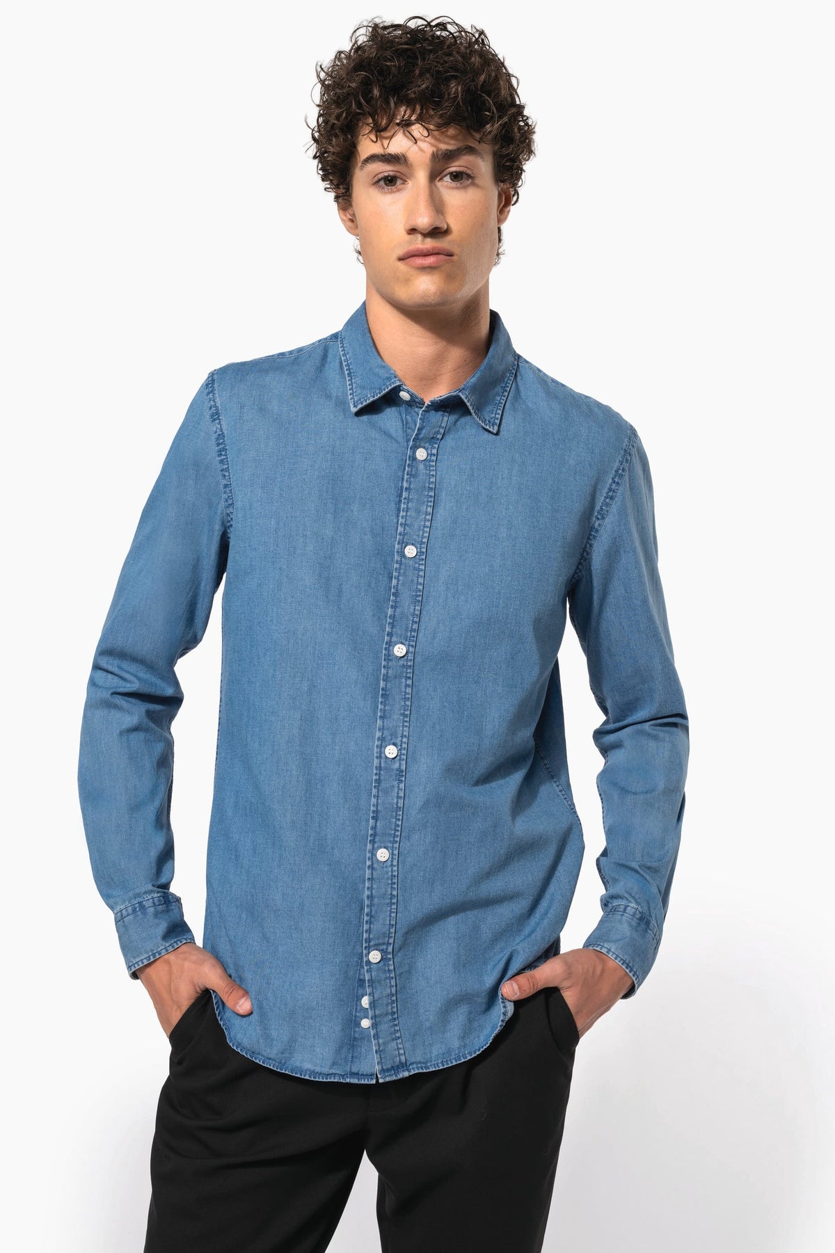 Kariban K512 Herenoverhemd Denim