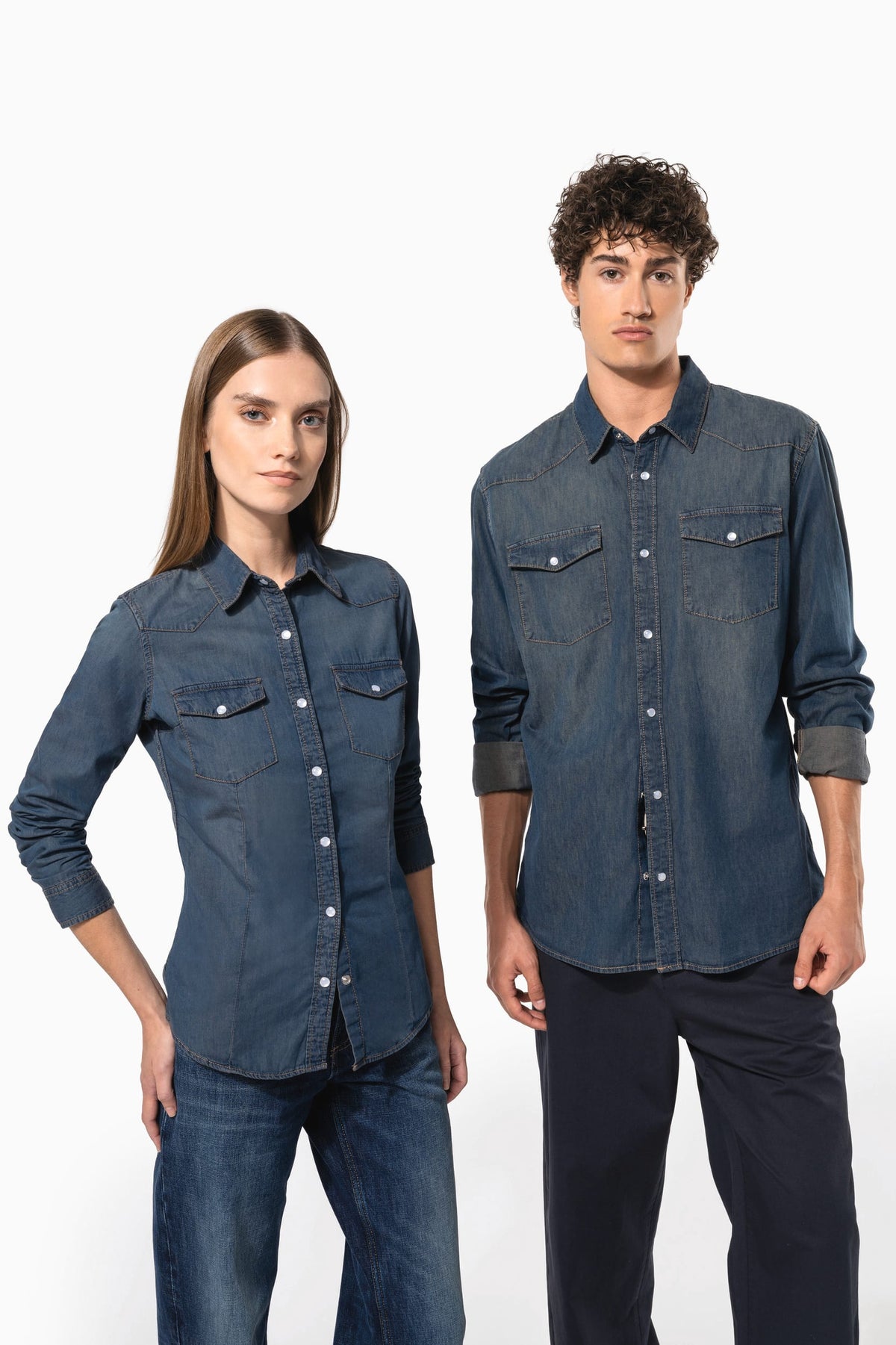 Kariban K519 Heren denim overhemd lange mouwen