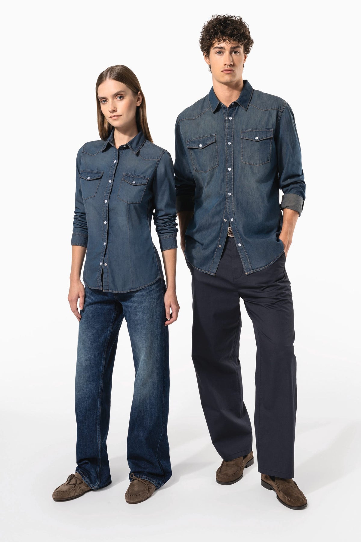 Kariban K519 Heren denim overhemd lange mouwen
