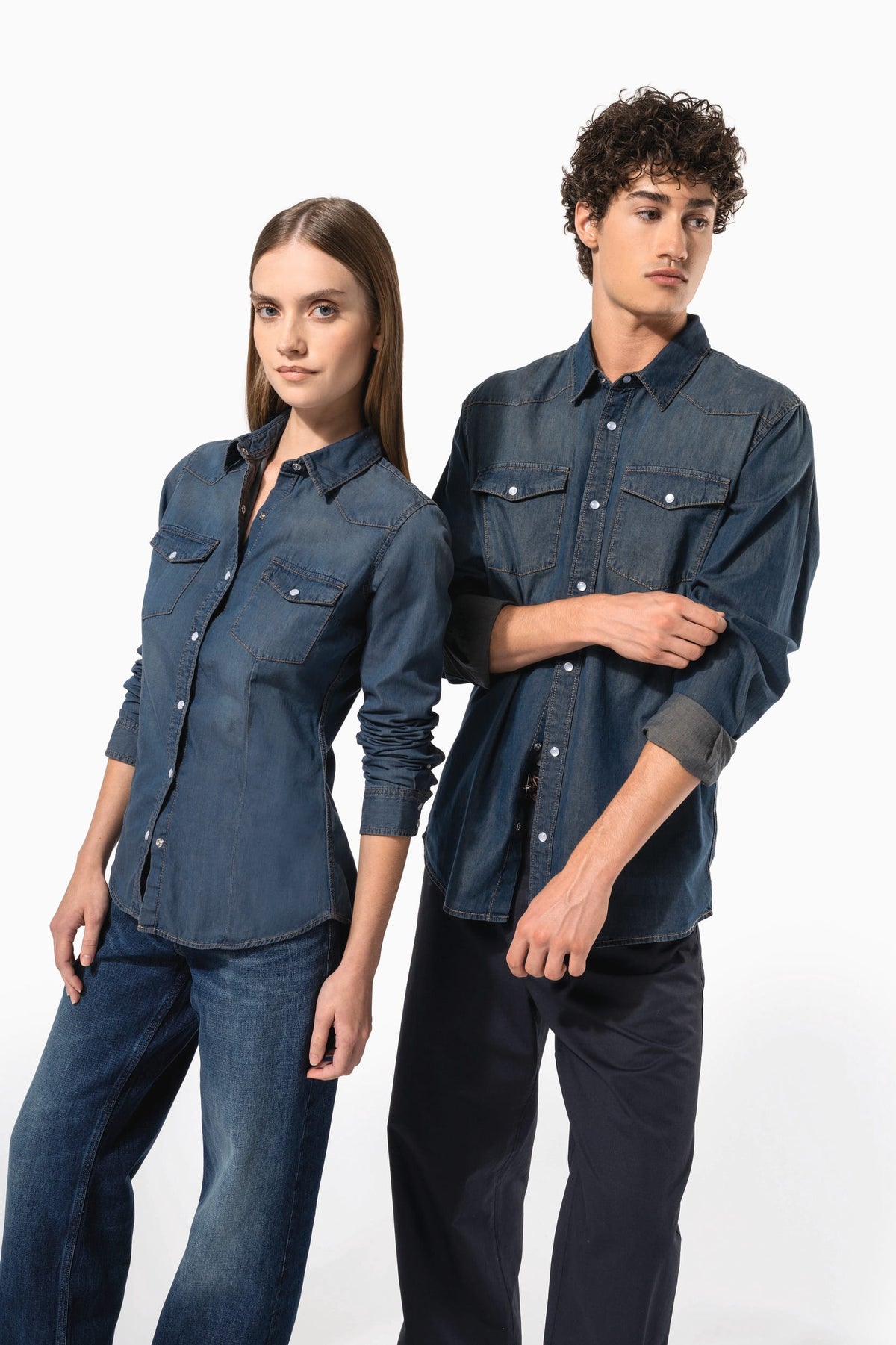 Kariban K519 Heren denim overhemd lange mouwen