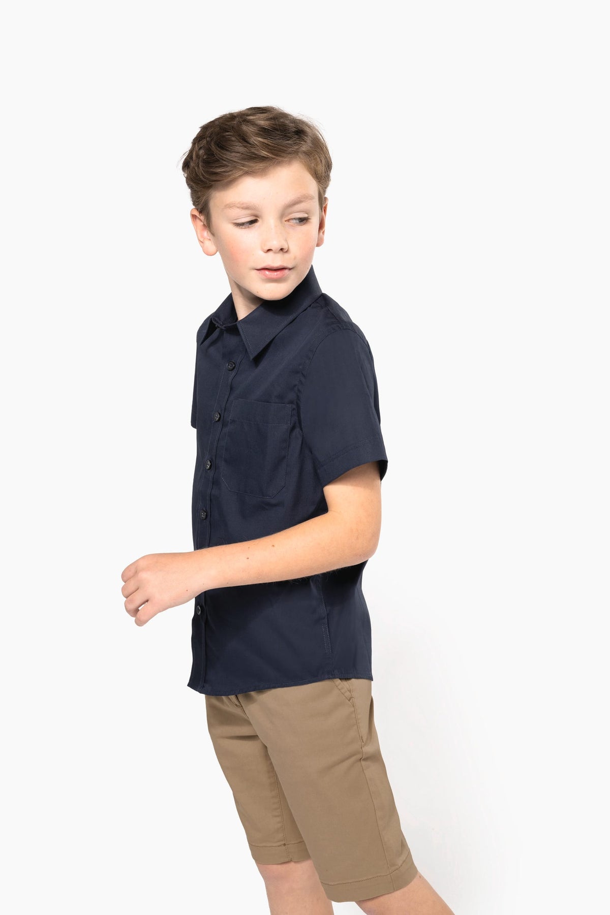 Kariban K520 Kinder poplin overhemd korte mouwen