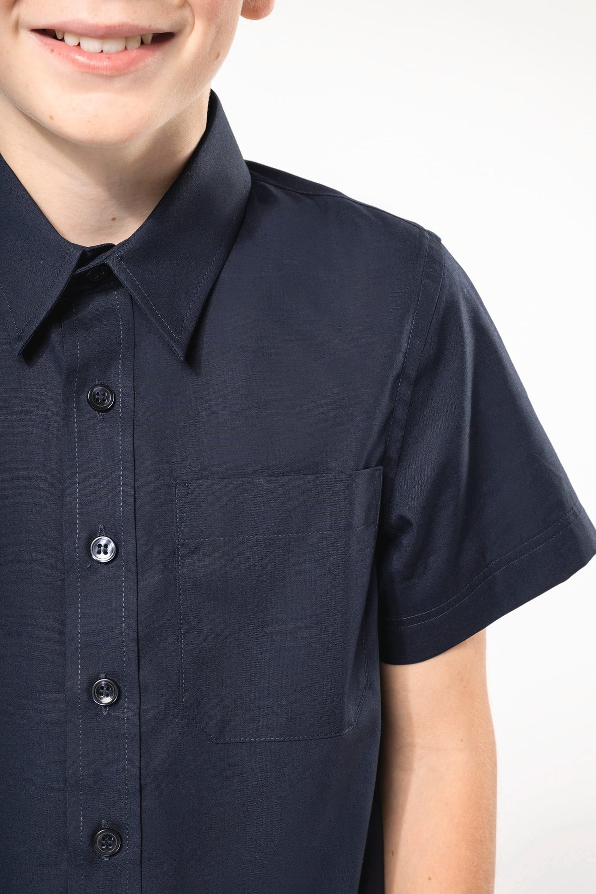 Kariban K520 Kinder poplin overhemd korte mouwen