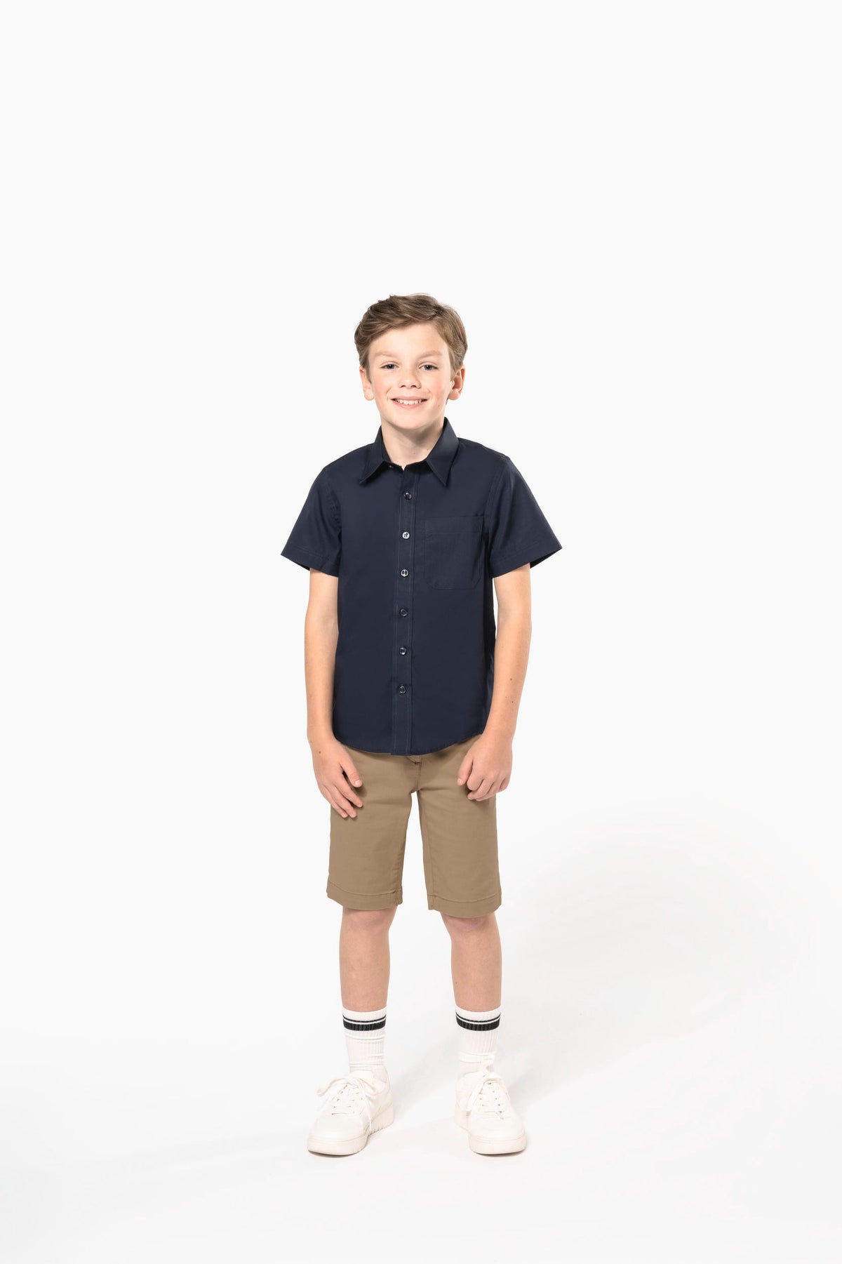 Kariban K520 Kinder poplin overhemd korte mouwen