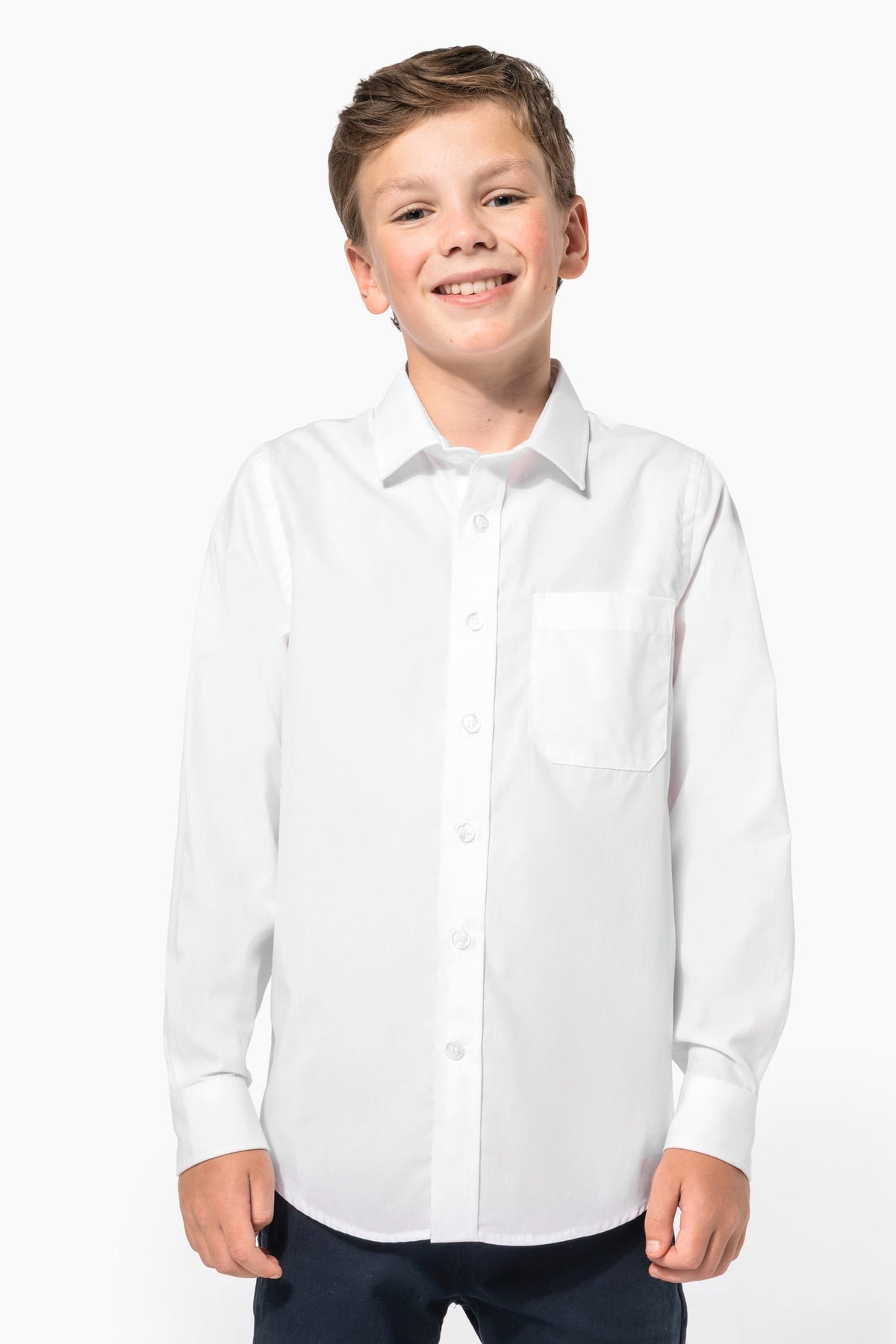 Kariban K521 Kinder poplin overhemd lange mouwen