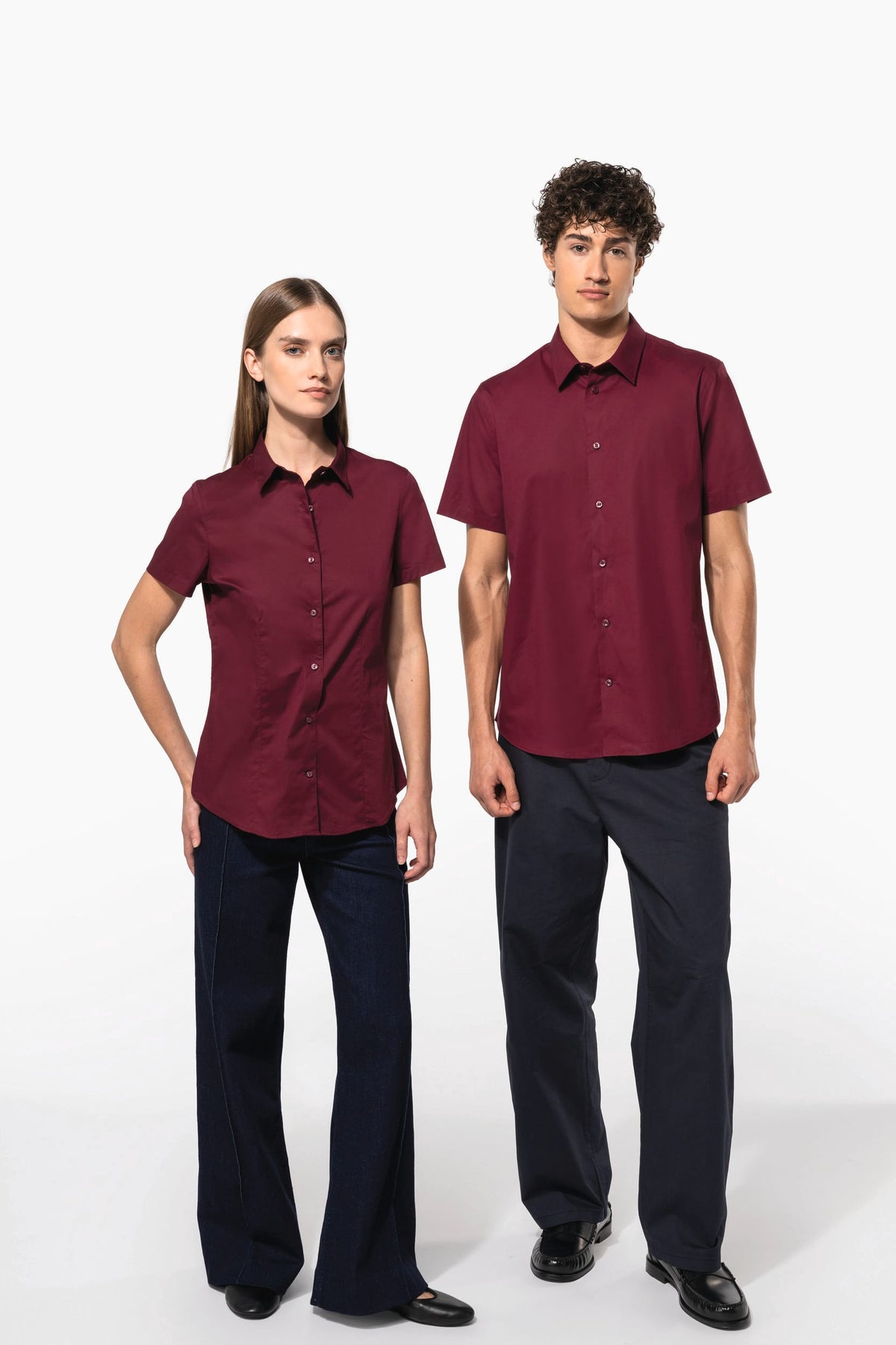 Kariban K532 Dames stretch blouse korte mouwen