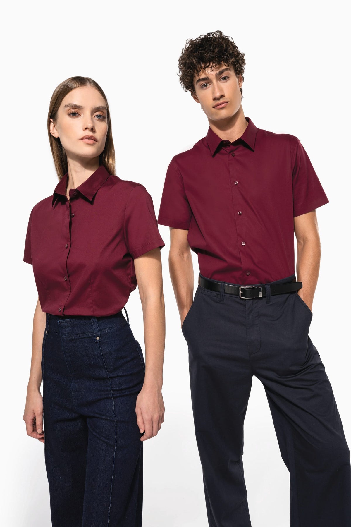 Kariban K532 Dames stretch blouse korte mouwen