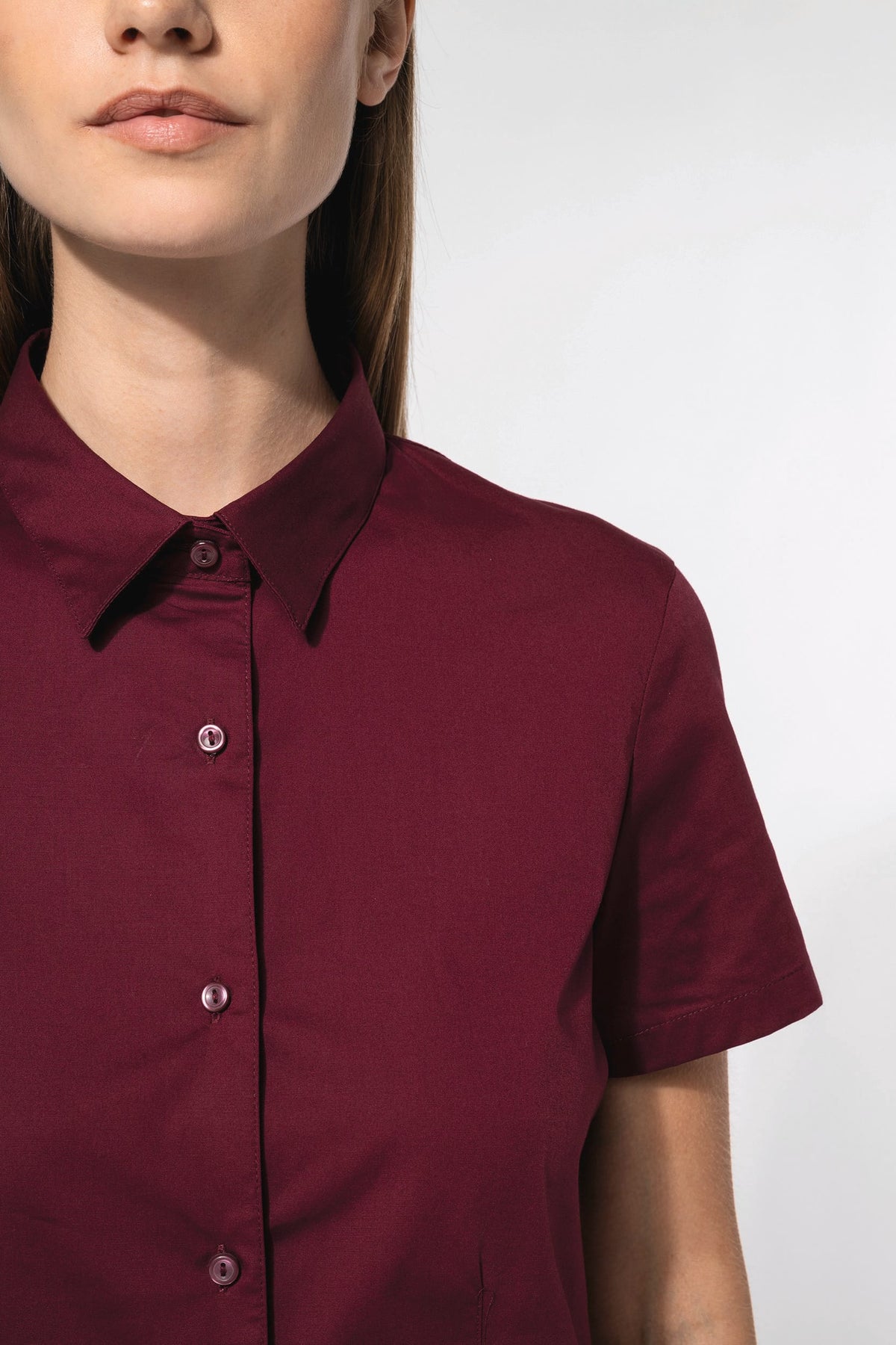 Kariban K532 Dames stretch blouse korte mouwen