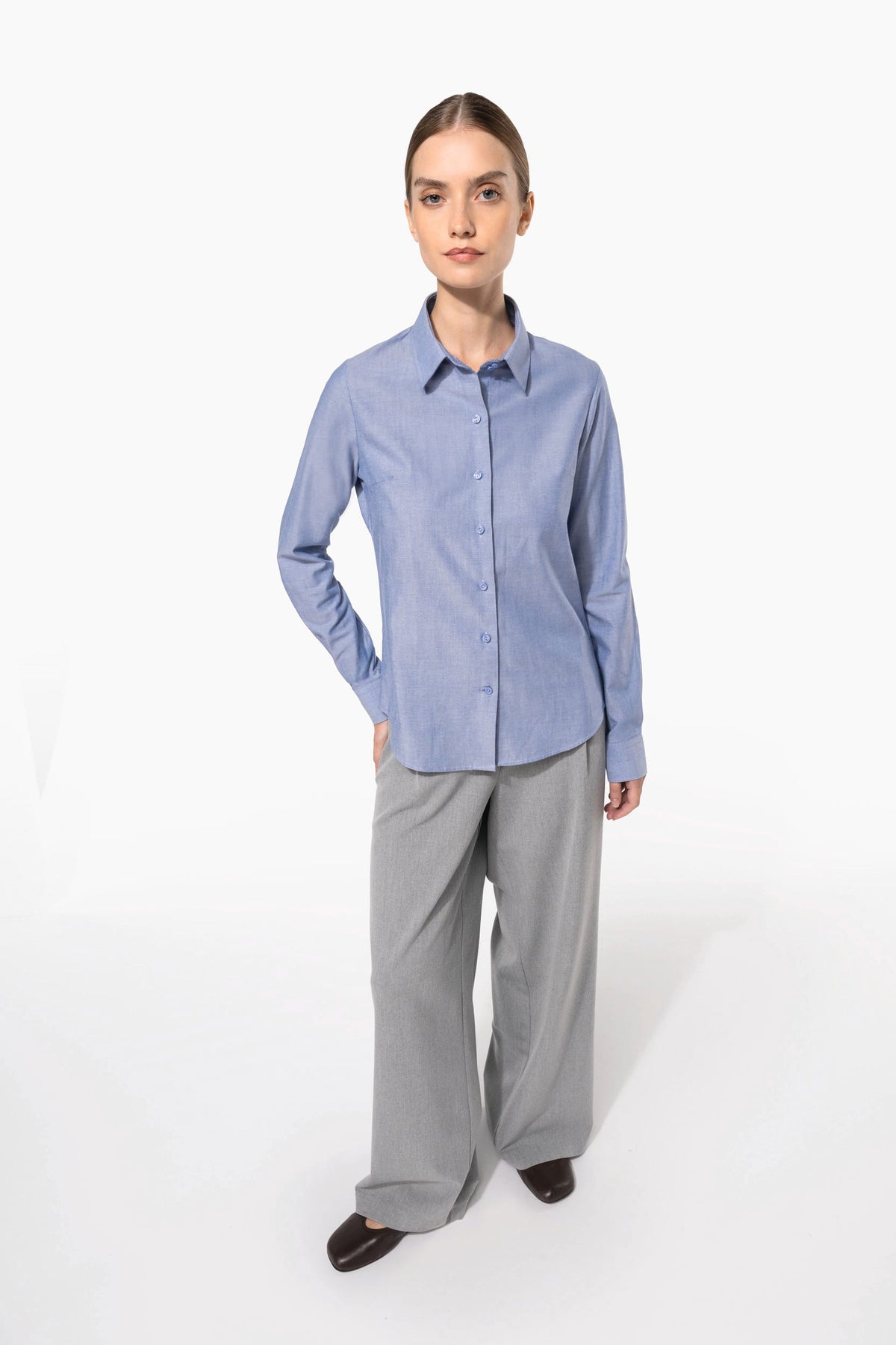 Kariban K534 Dames Oxford blouse lange mouwen