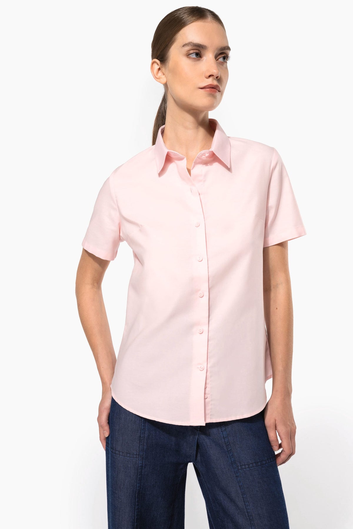 Kariban K536 Dames Oxford blouse korte mouwen
