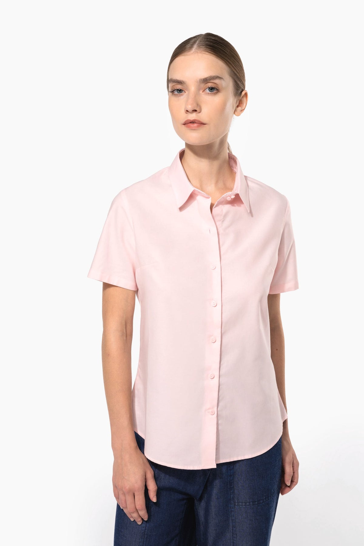 Kariban K536 Dames Oxford blouse korte mouwen