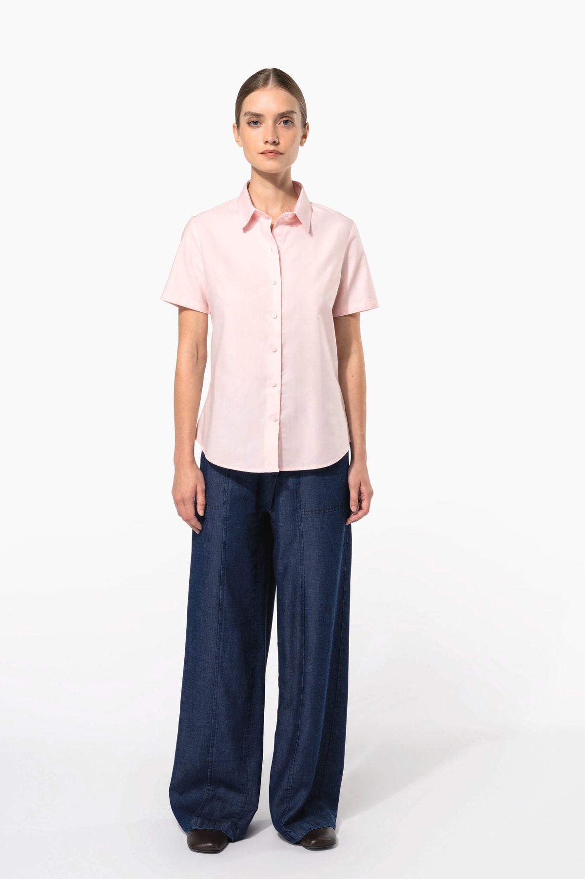 Kariban K536 Dames Oxford blouse korte mouwen