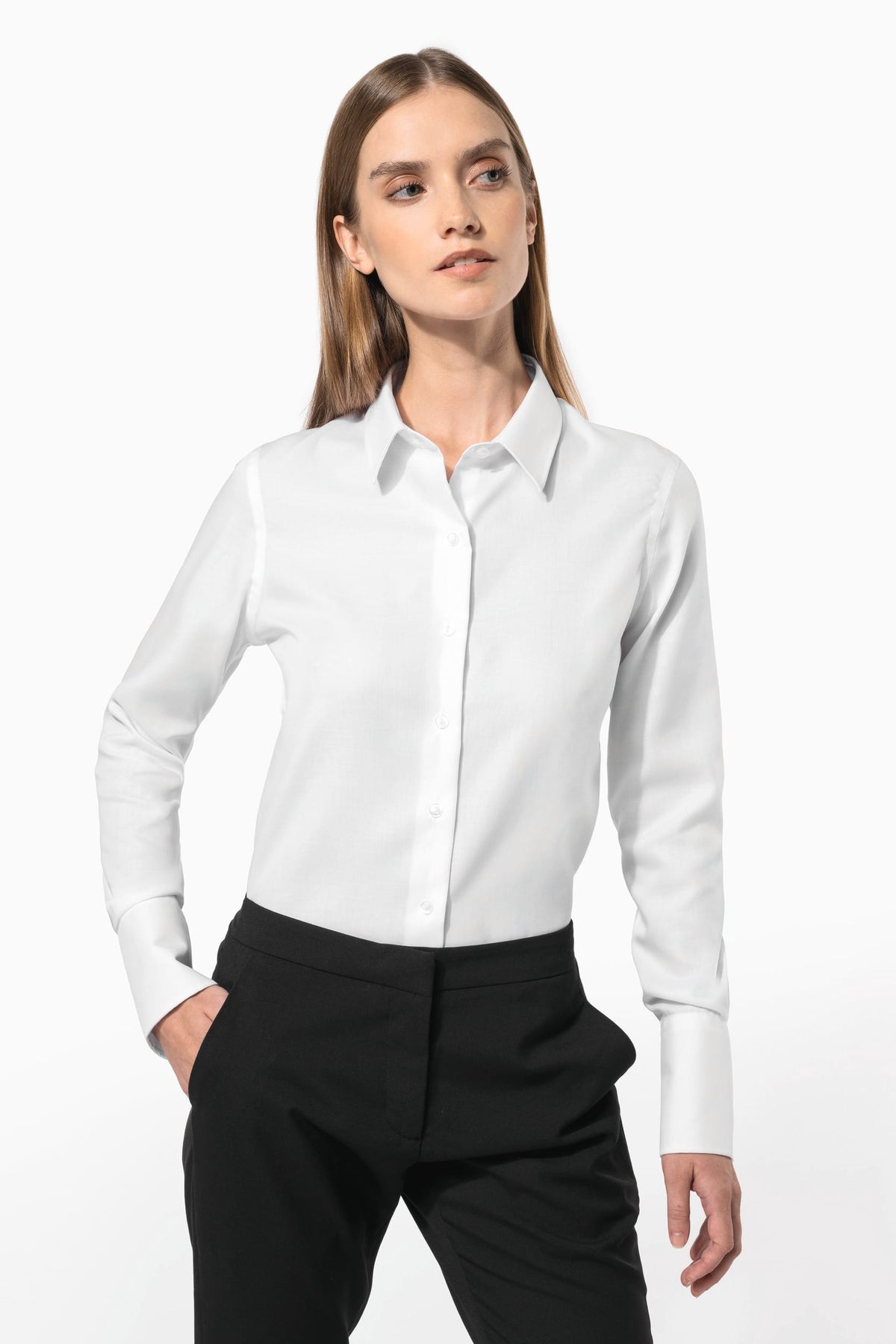 Kariban K538 Dames non-iron blouse lange mouwen