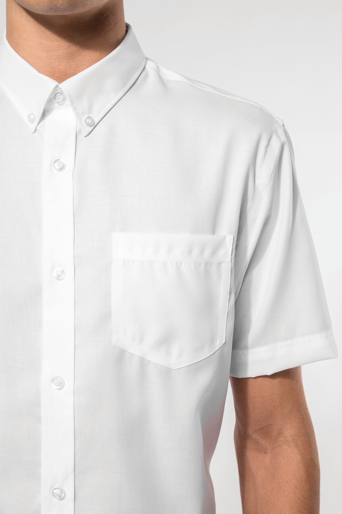 Kariban K539 Heren non-iron micro sergé overhemd korte mouwen