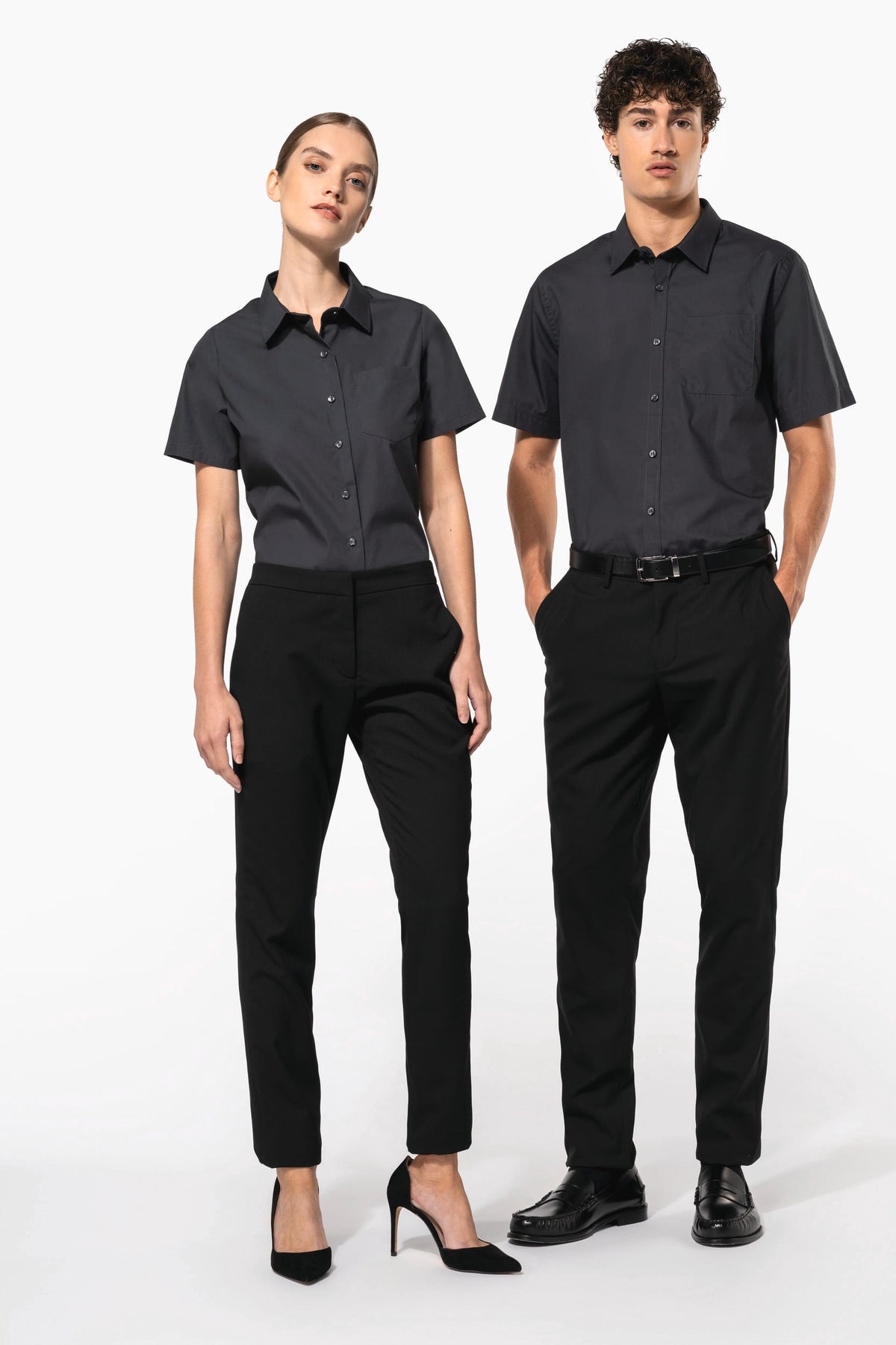 Kariban K544 Dames Poplin Blouse Korte Mouwen