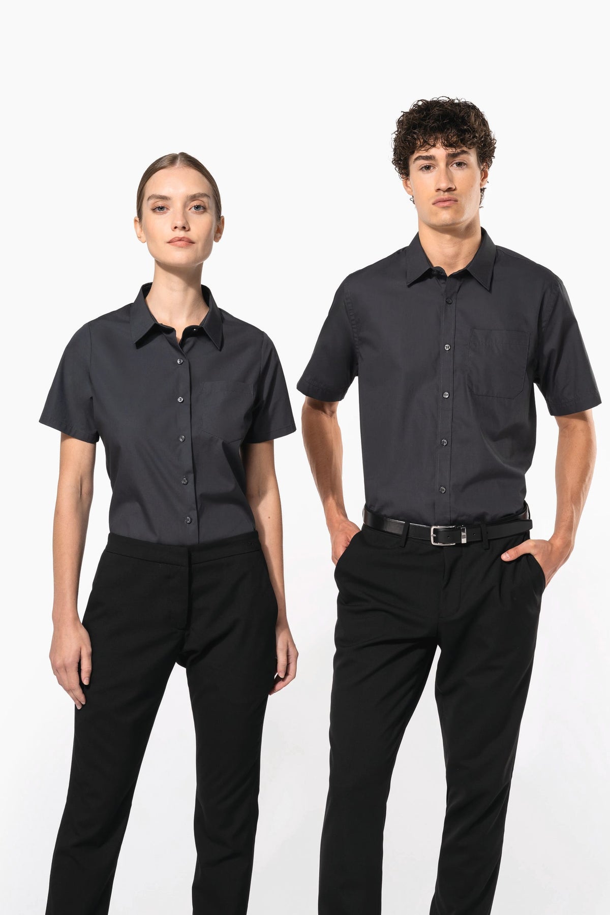 Kariban K544 Dames Poplin Blouse Korte Mouwen
