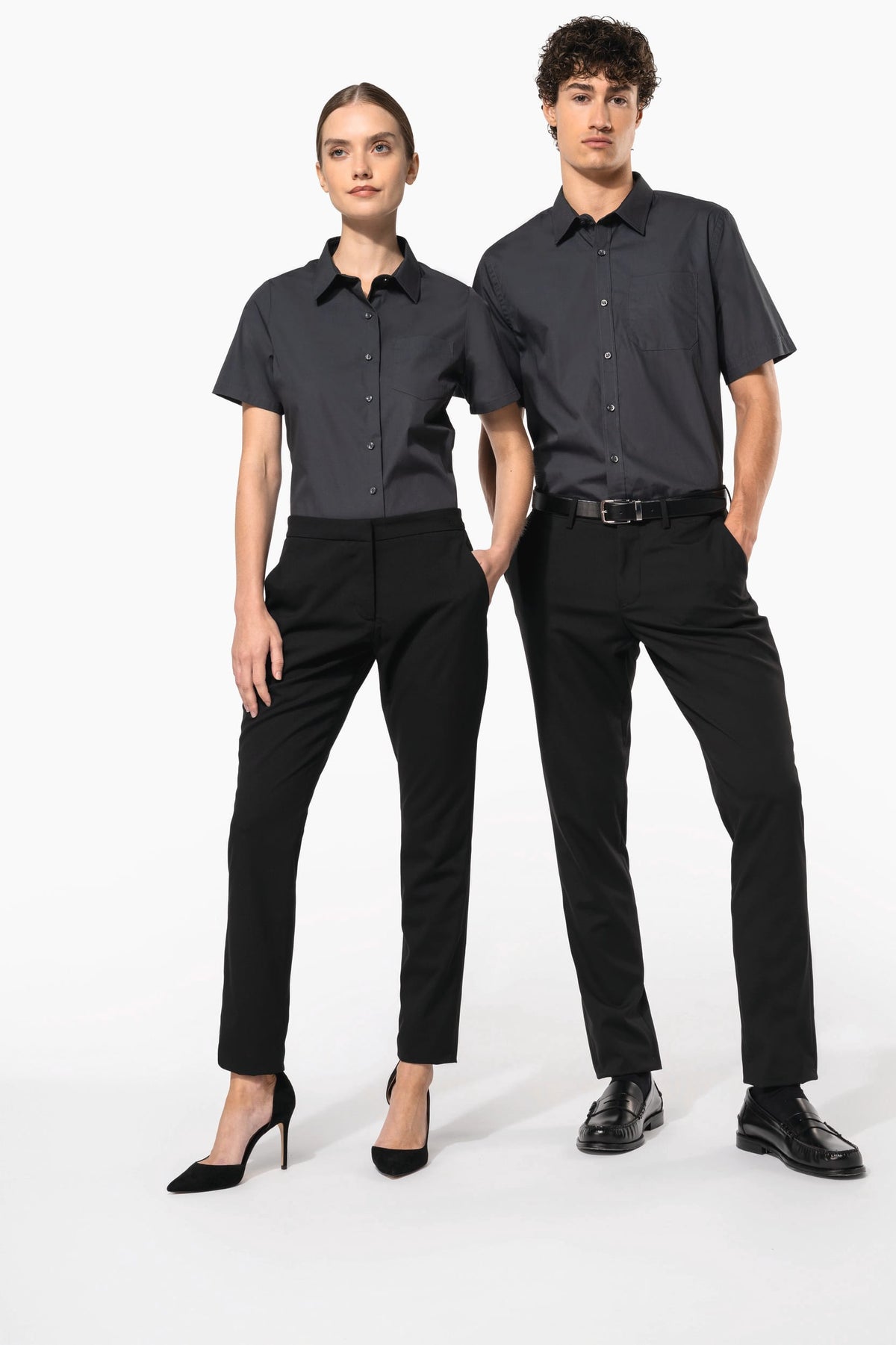 Kariban K543 Heren poplin overhemd korte mouwen