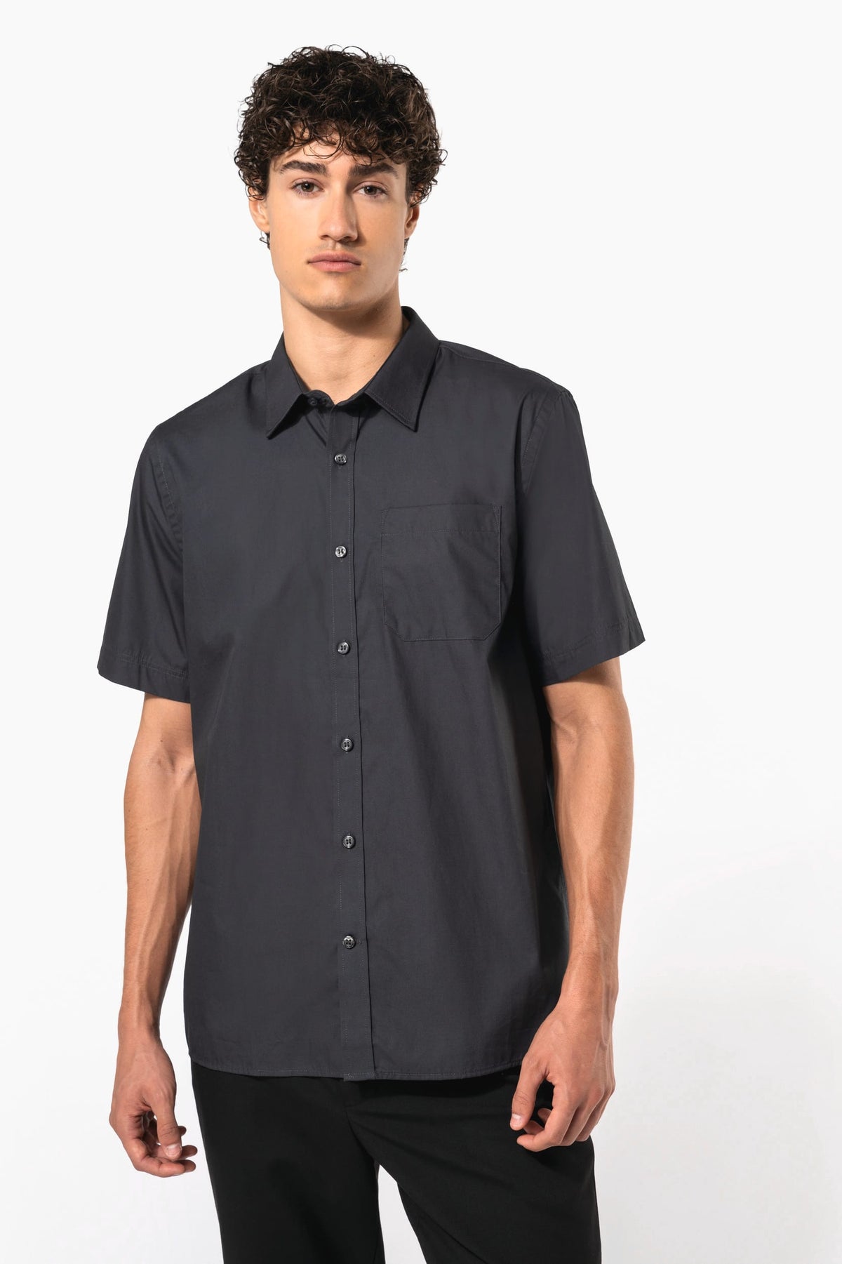 Kariban K543 Heren poplin overhemd korte mouwen