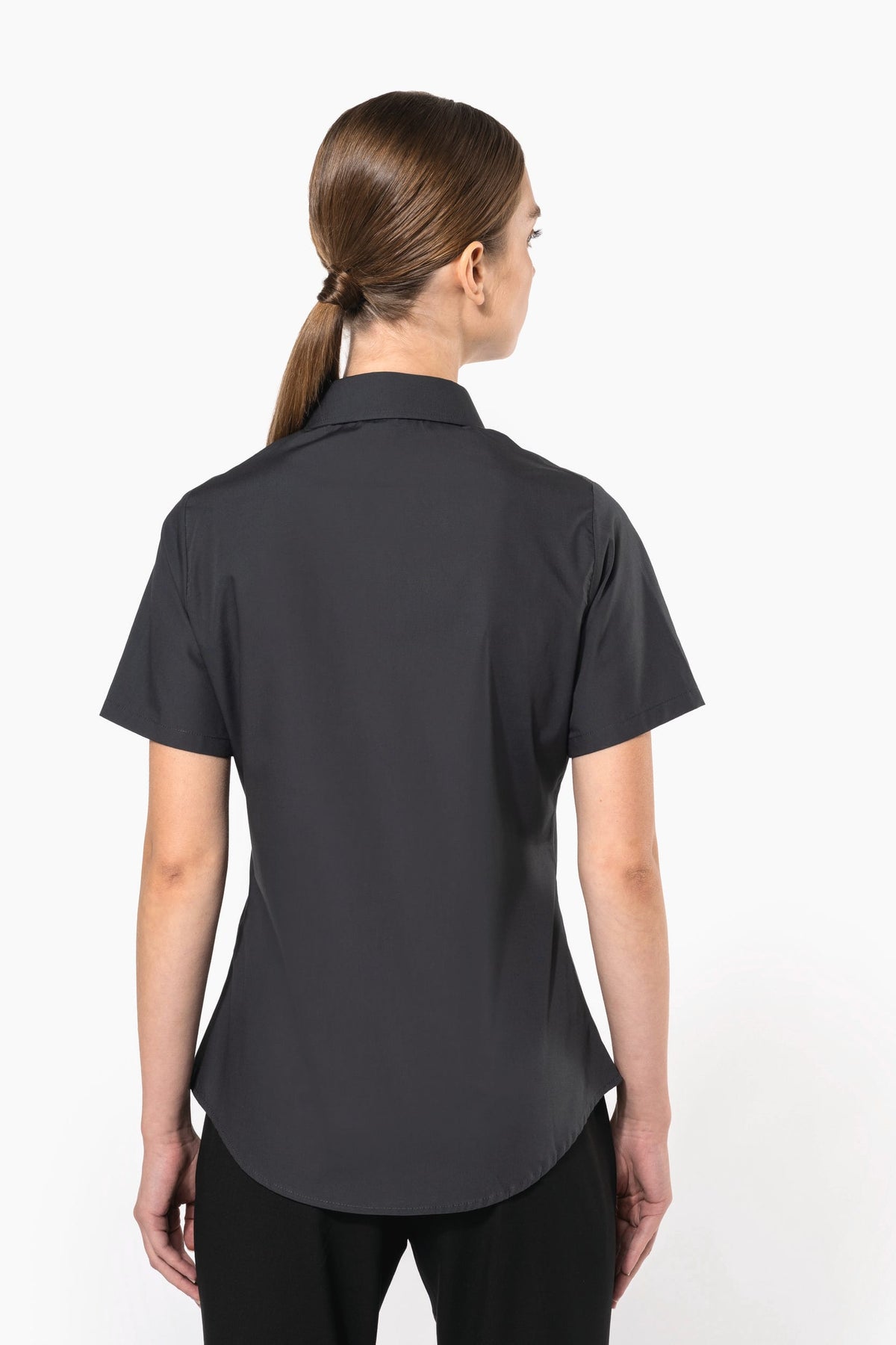 Kariban K544 Dames Poplin Blouse Korte Mouwen
