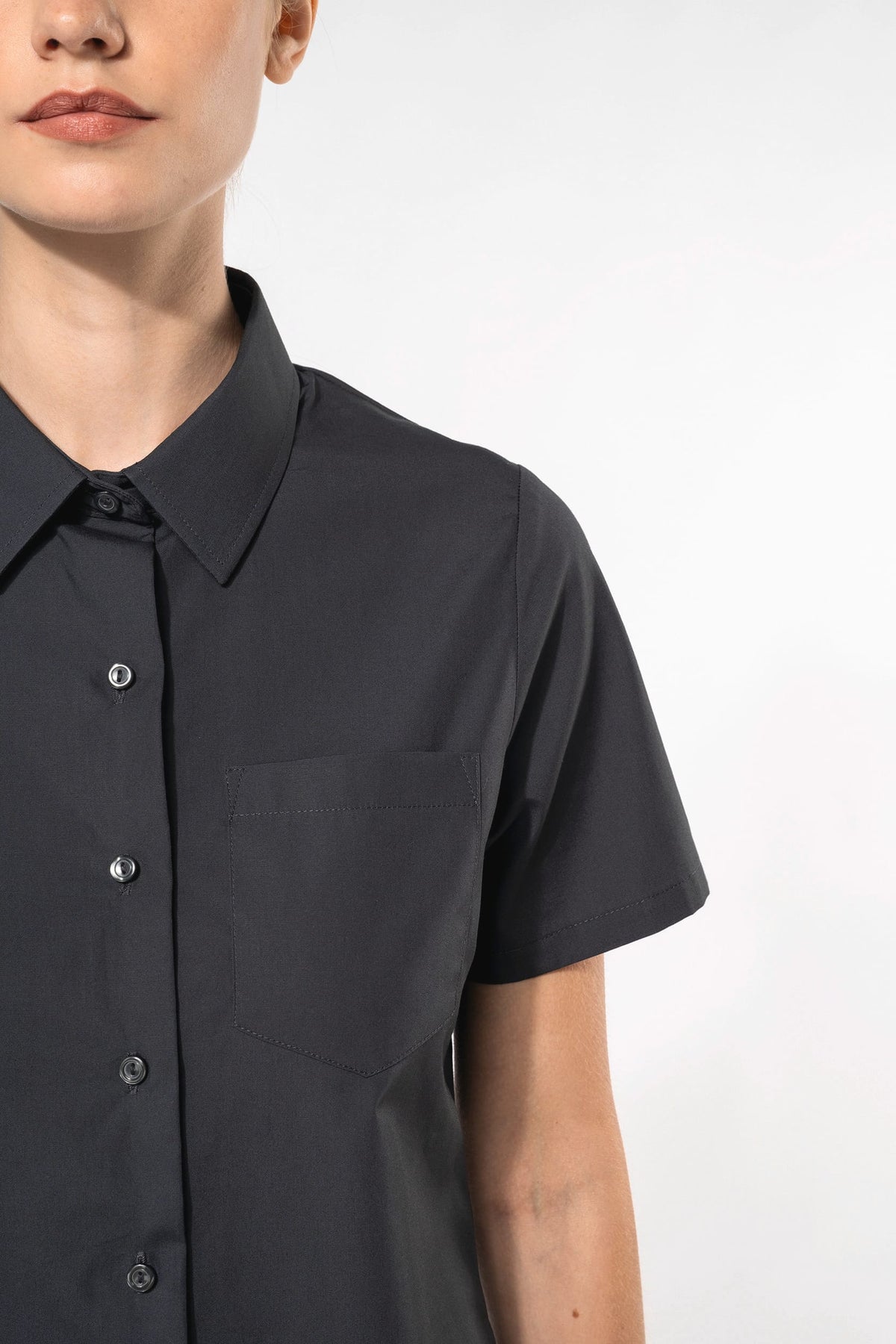 Kariban K544 Dames Poplin Blouse Korte Mouwen