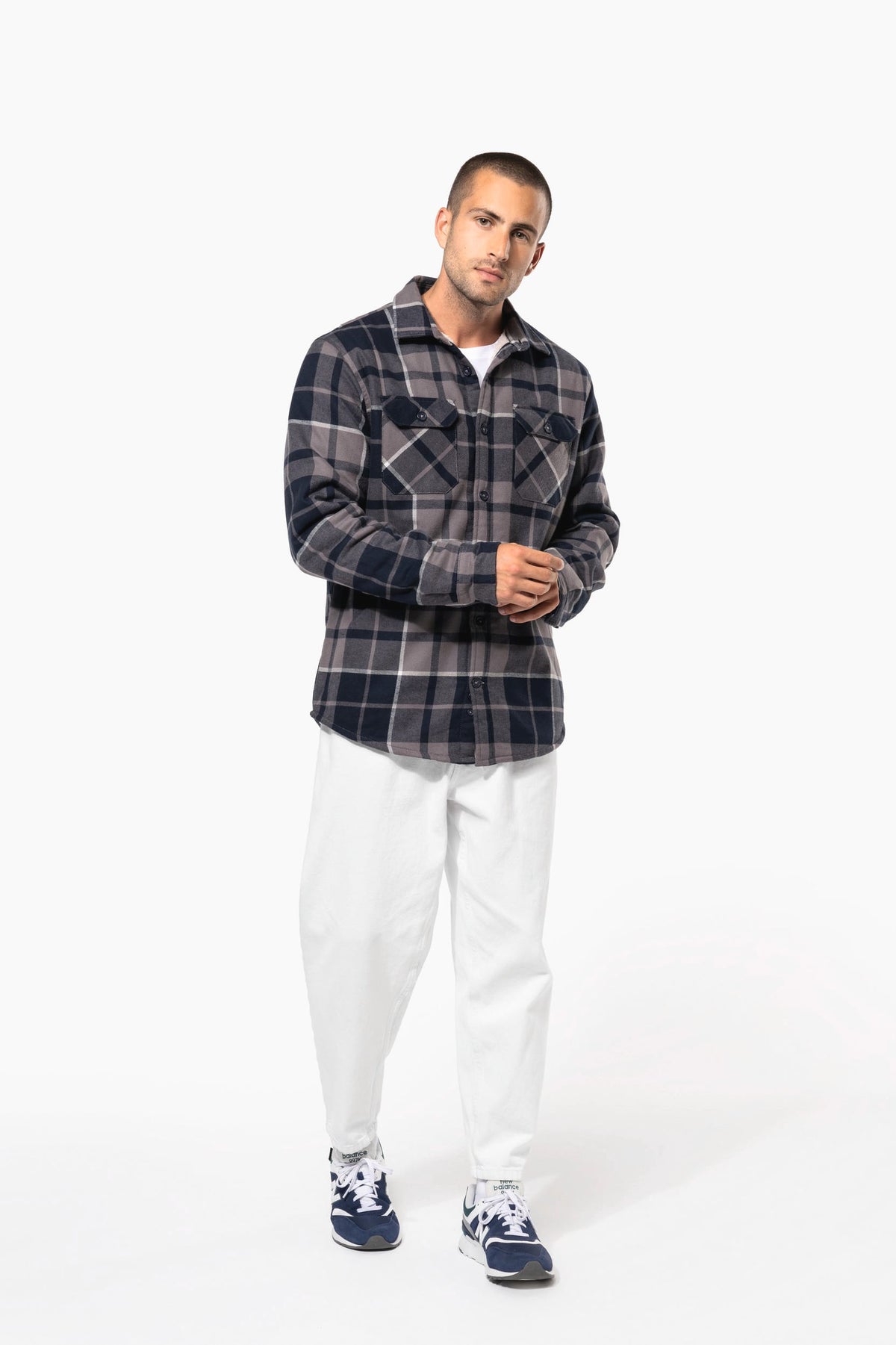 Kariban K579 Geruit overshirt met sherpavoering