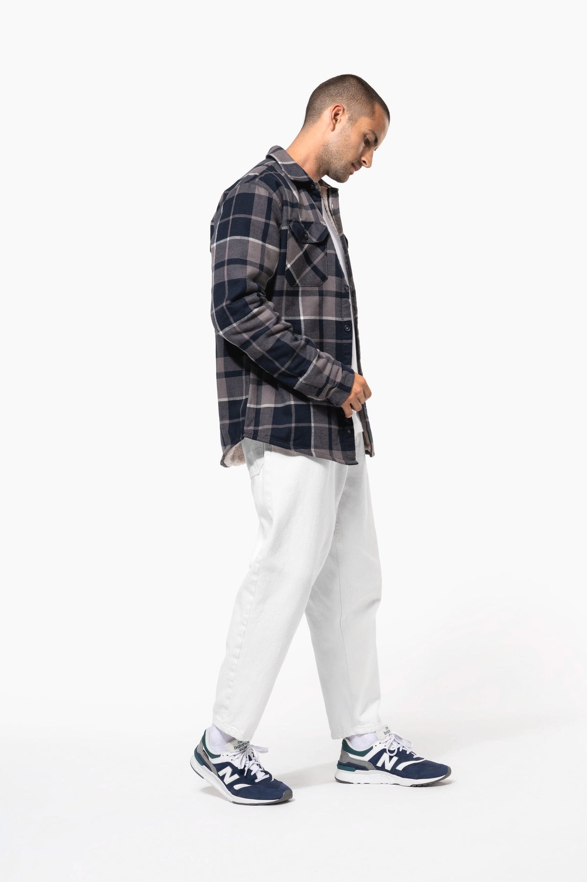 Kariban K579 Geruit overshirt met sherpavoering