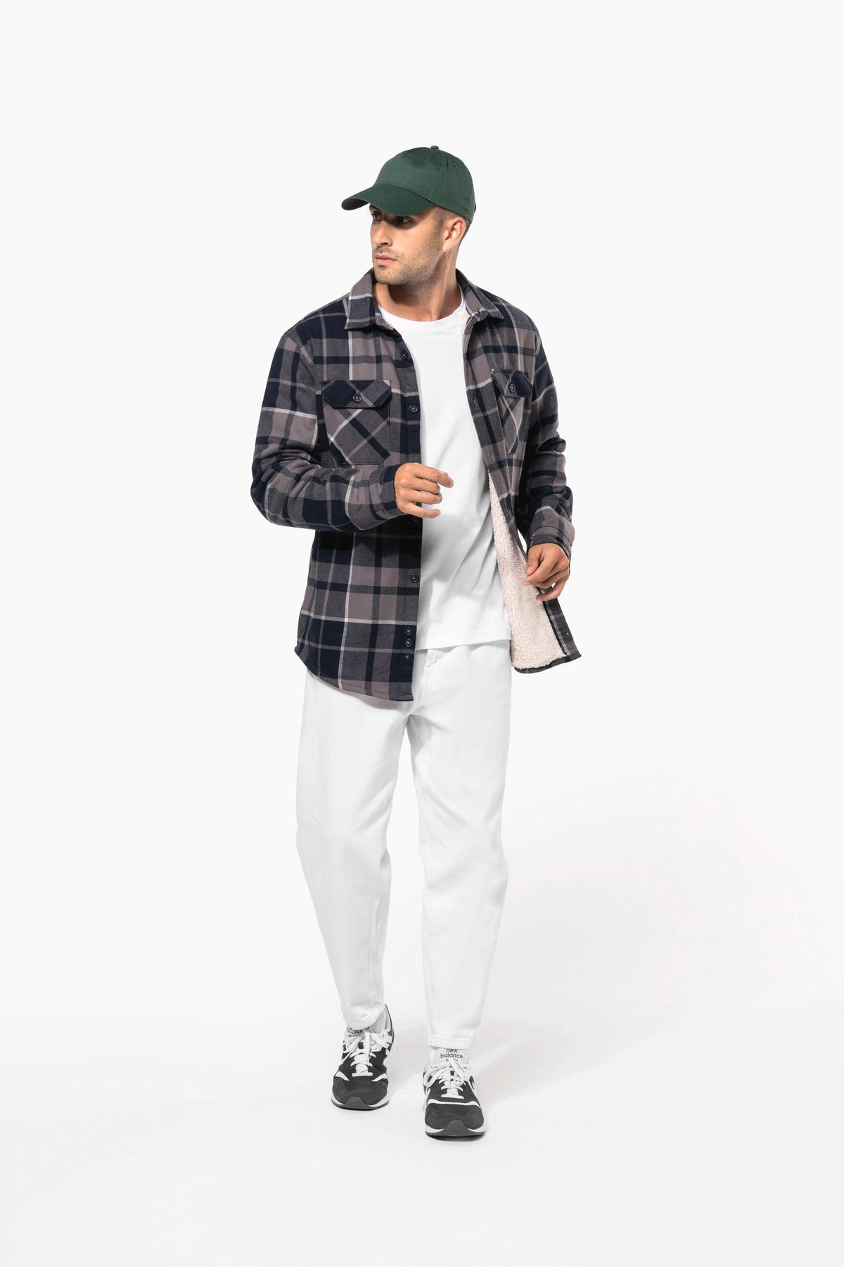 Kariban K579 Geruit overshirt met sherpavoering