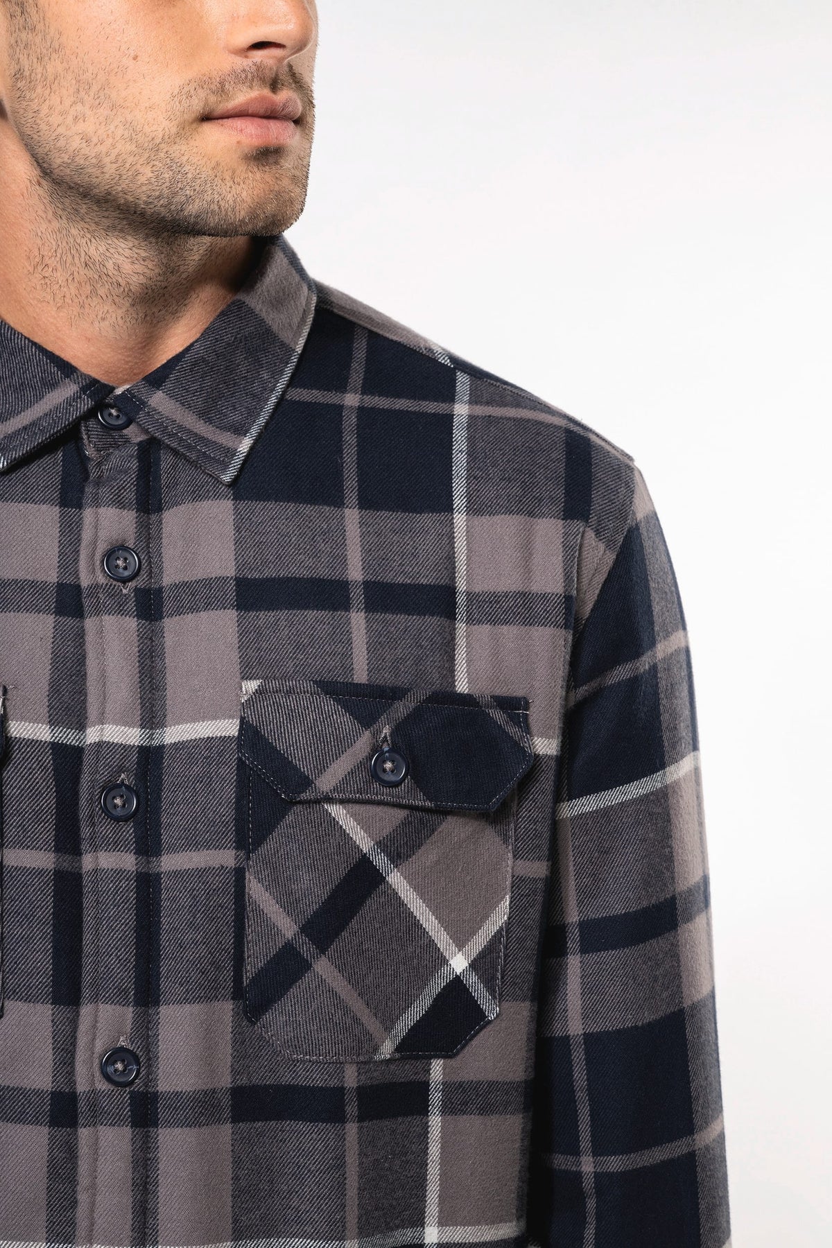 Kariban K579 Geruit overshirt met sherpavoering