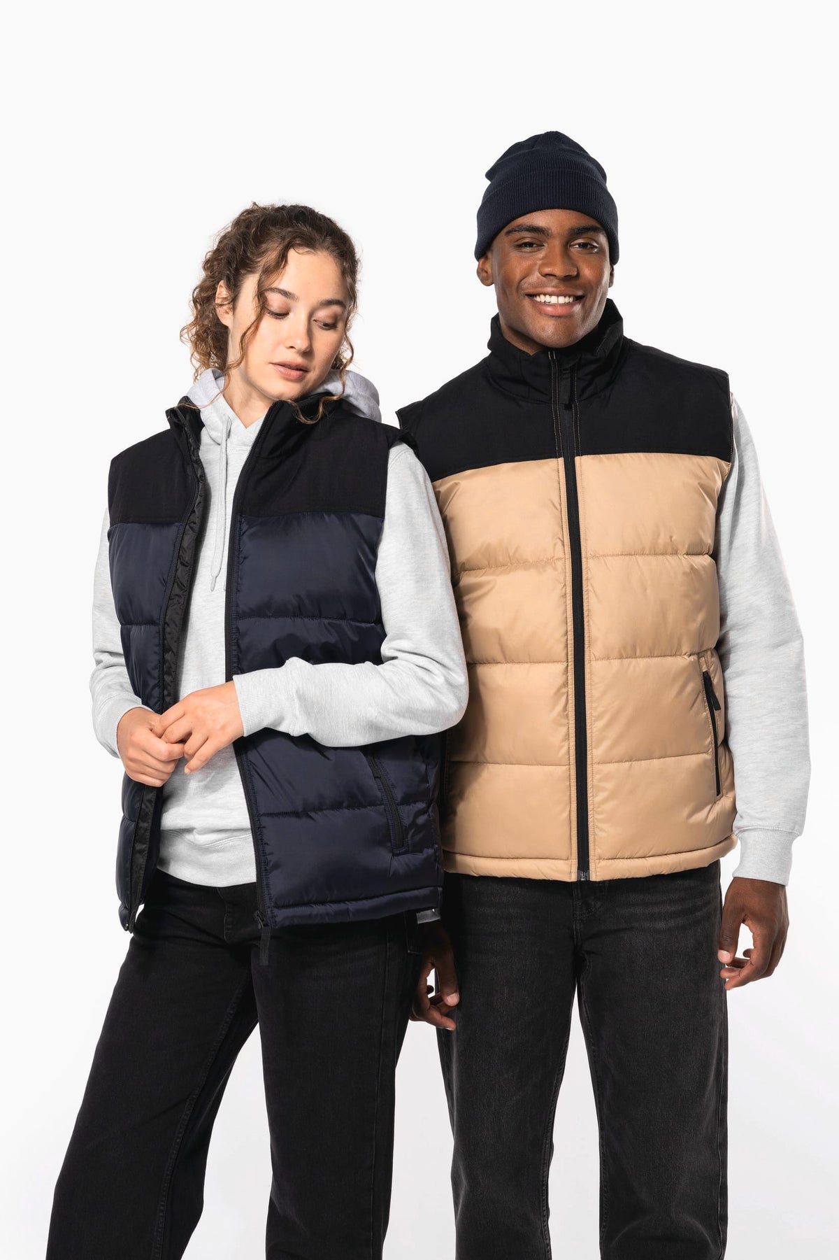Kariban K6162 Tweekleurige gewatteerde bodywarmer unisex