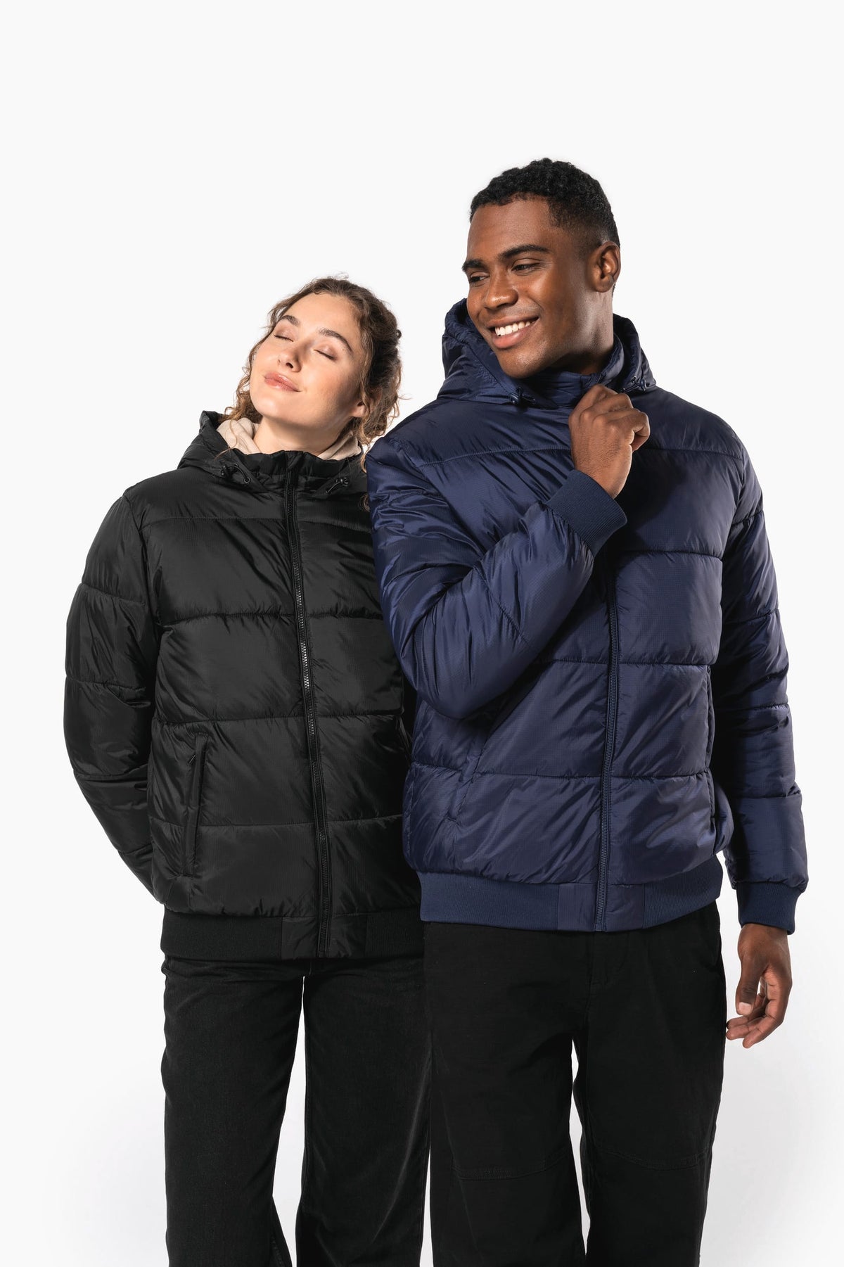 Kariban K6166 unisex donsjack met capuchon van gerecycled ripstop