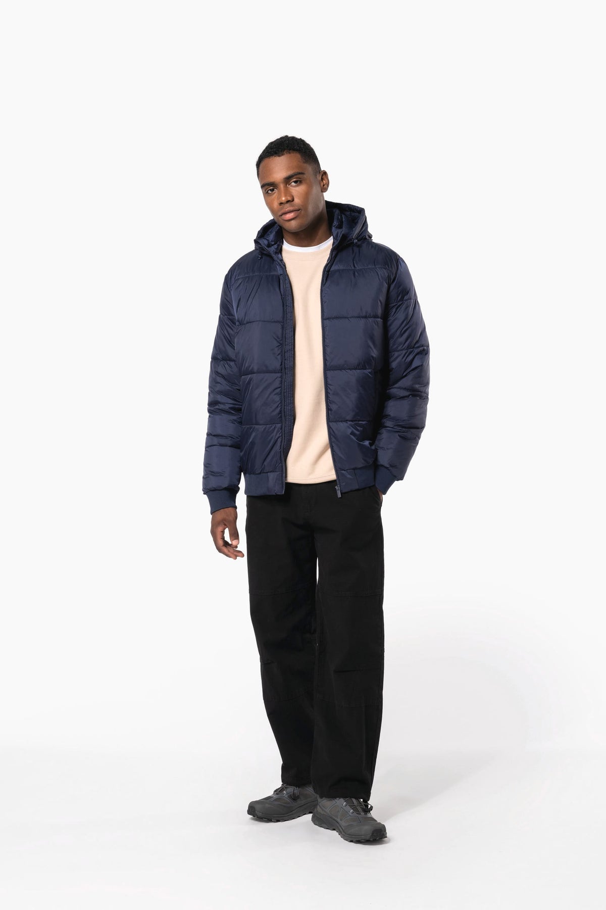 Kariban K6166 unisex donsjack met capuchon van gerecycled ripstop