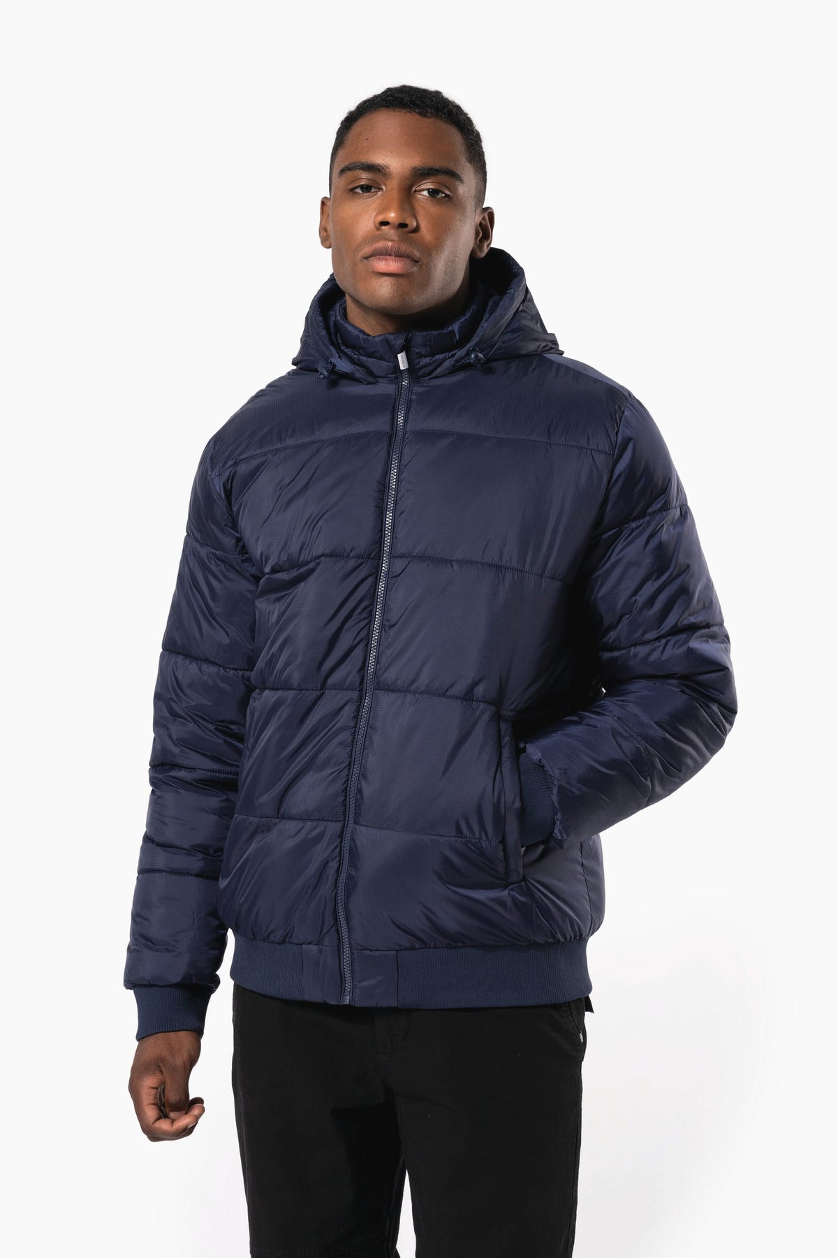 Kariban K6166 unisex donsjack met capuchon van gerecycled ripstop