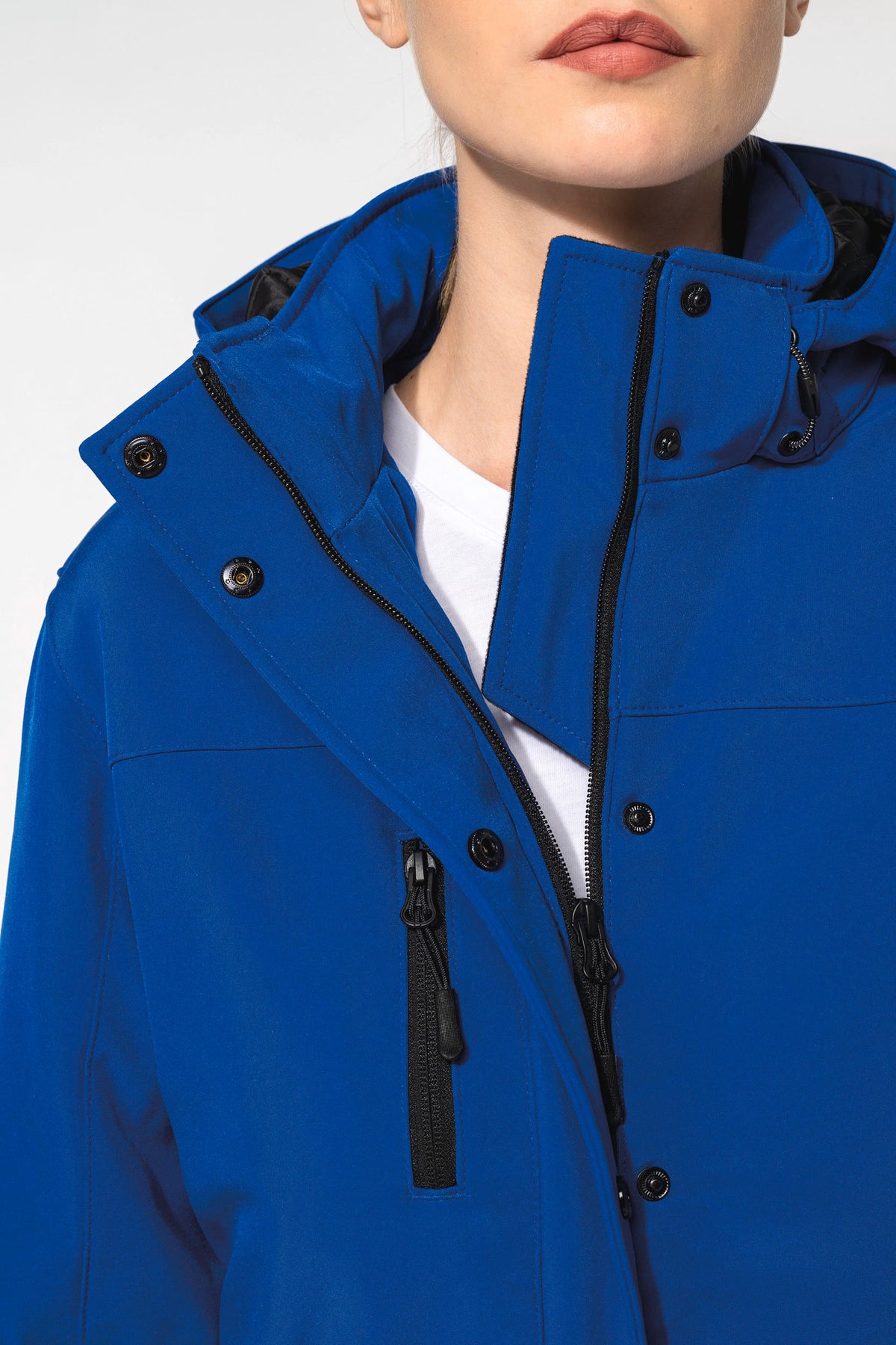 Kariban K651 Gewatteerde softshell damesparka met capuchon