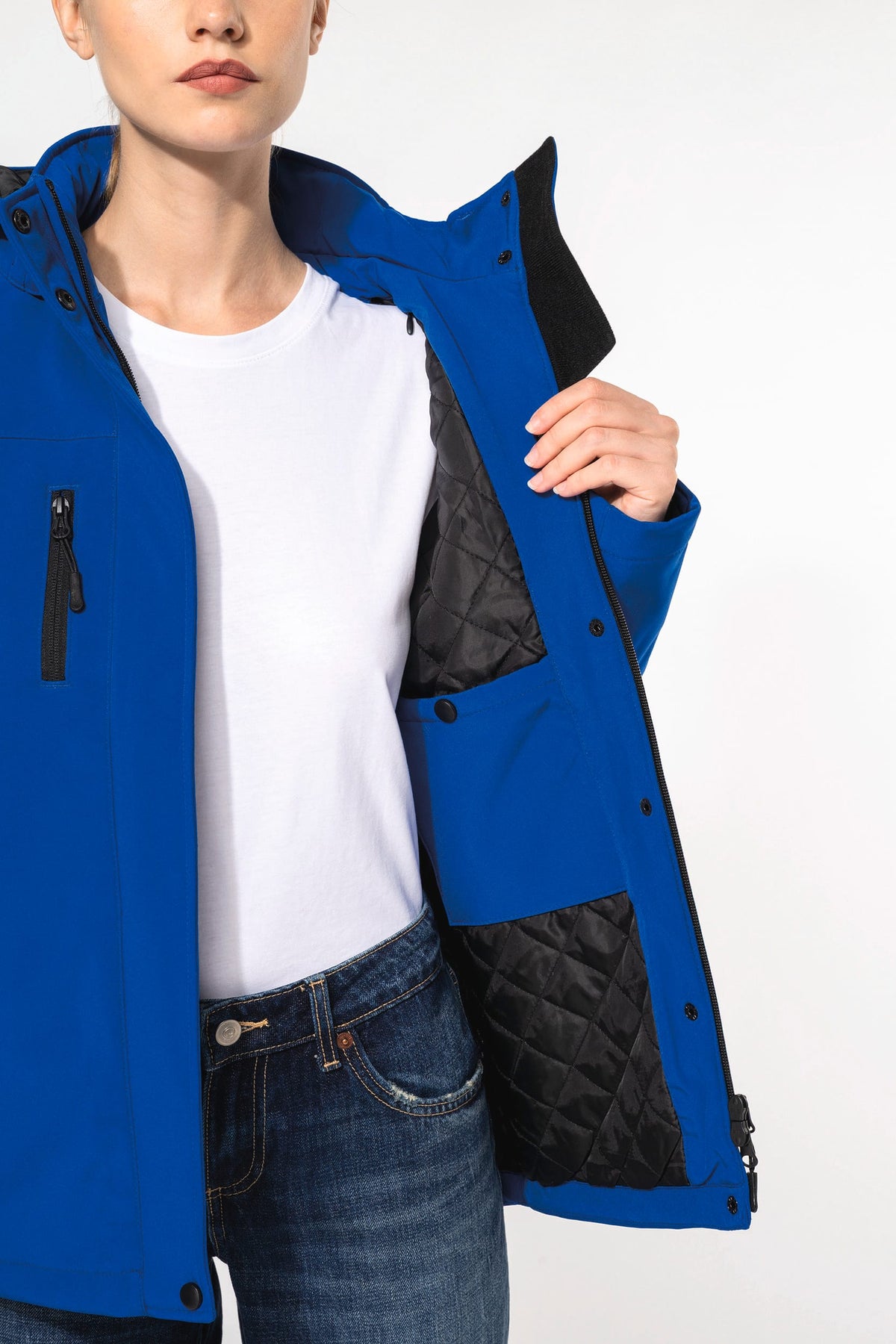 Kariban K651 Gewatteerde softshell damesparka met capuchon