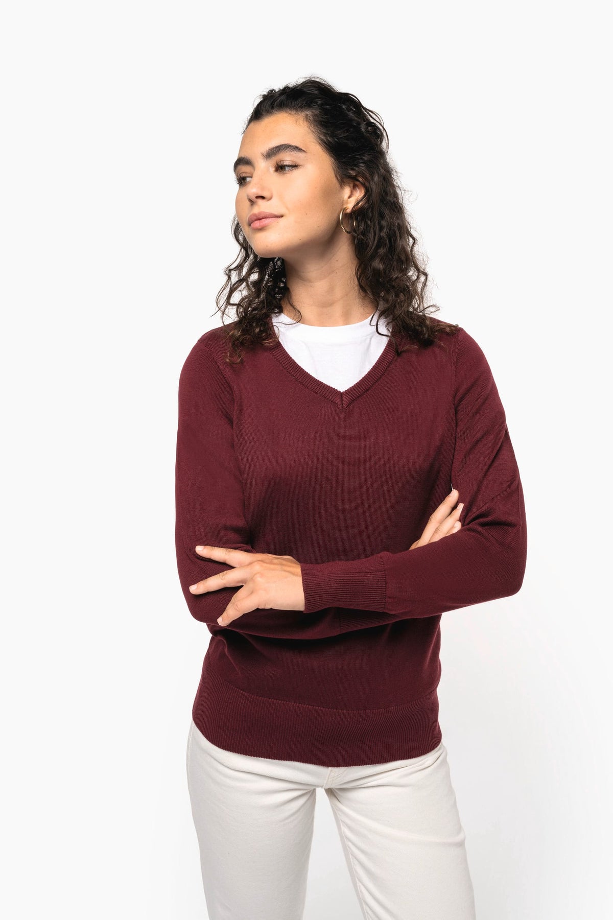 Kariban K966 Dames pullover met v-hals