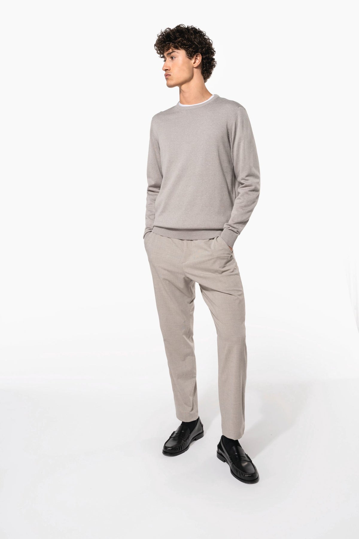 Kariban K967 Herenpullover met ronde hals