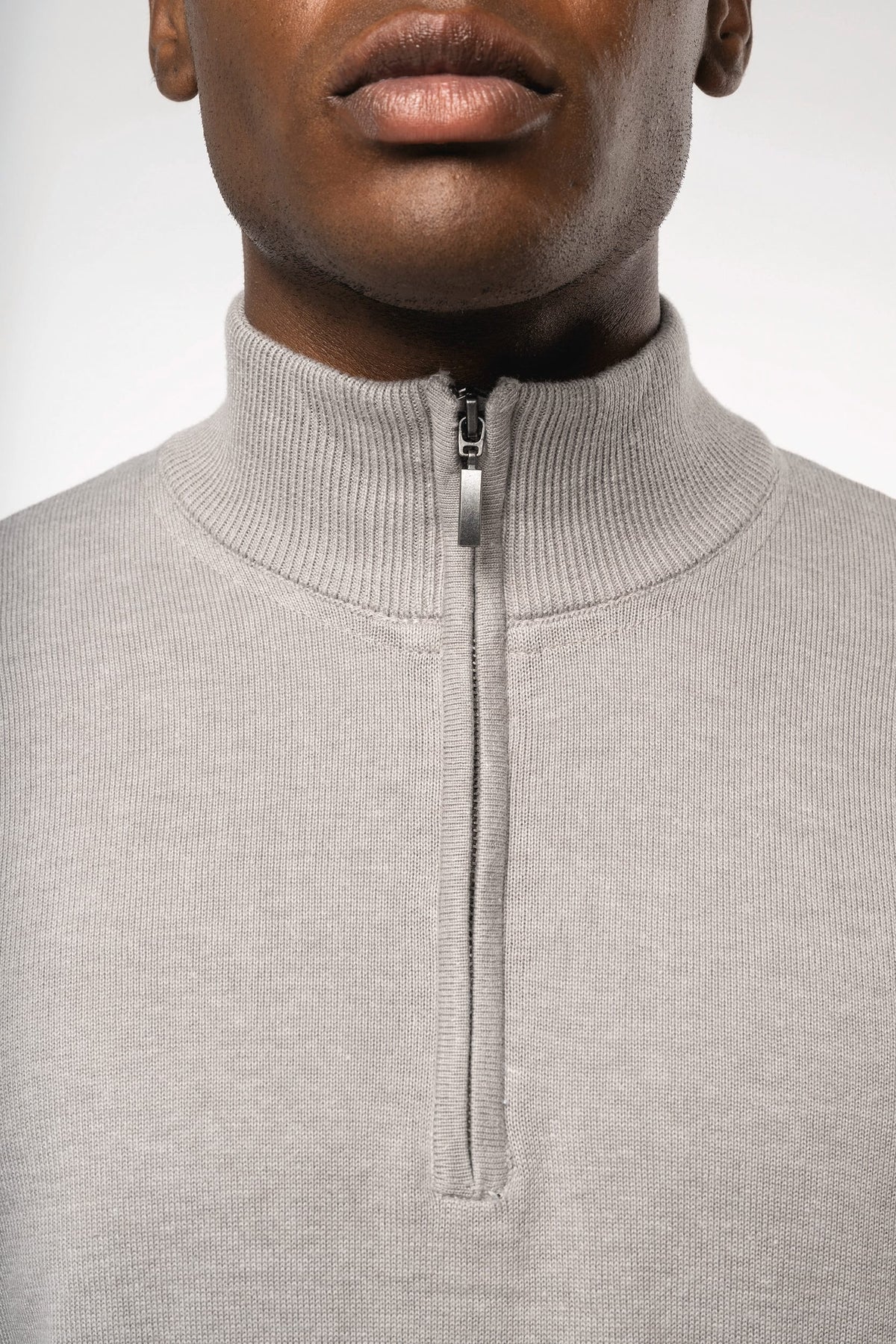 Kariban K970 Heren pullover met ritskraag