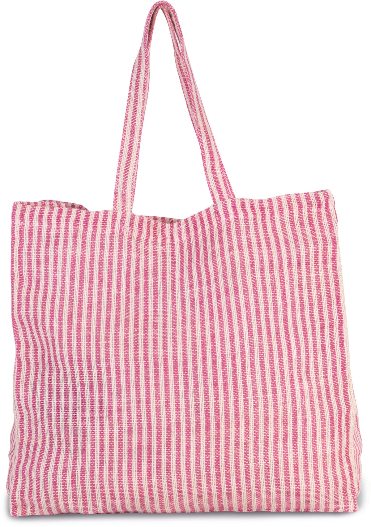 Kimood KI0236 Gestreepte shopper van juco
