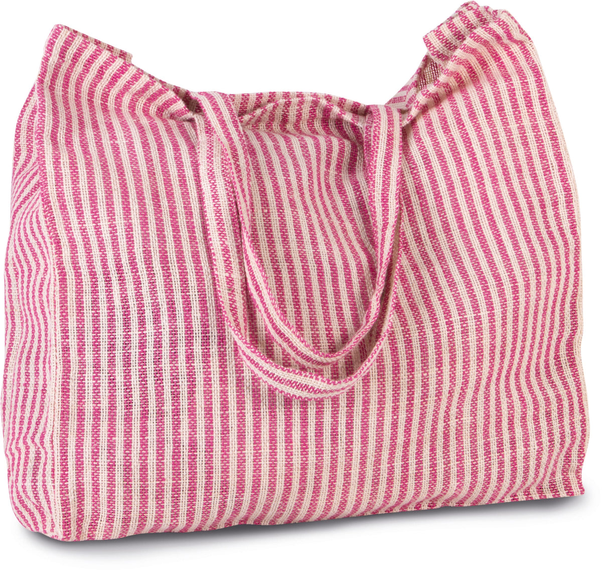 Kimood KI0236 Gestreepte shopper van juco