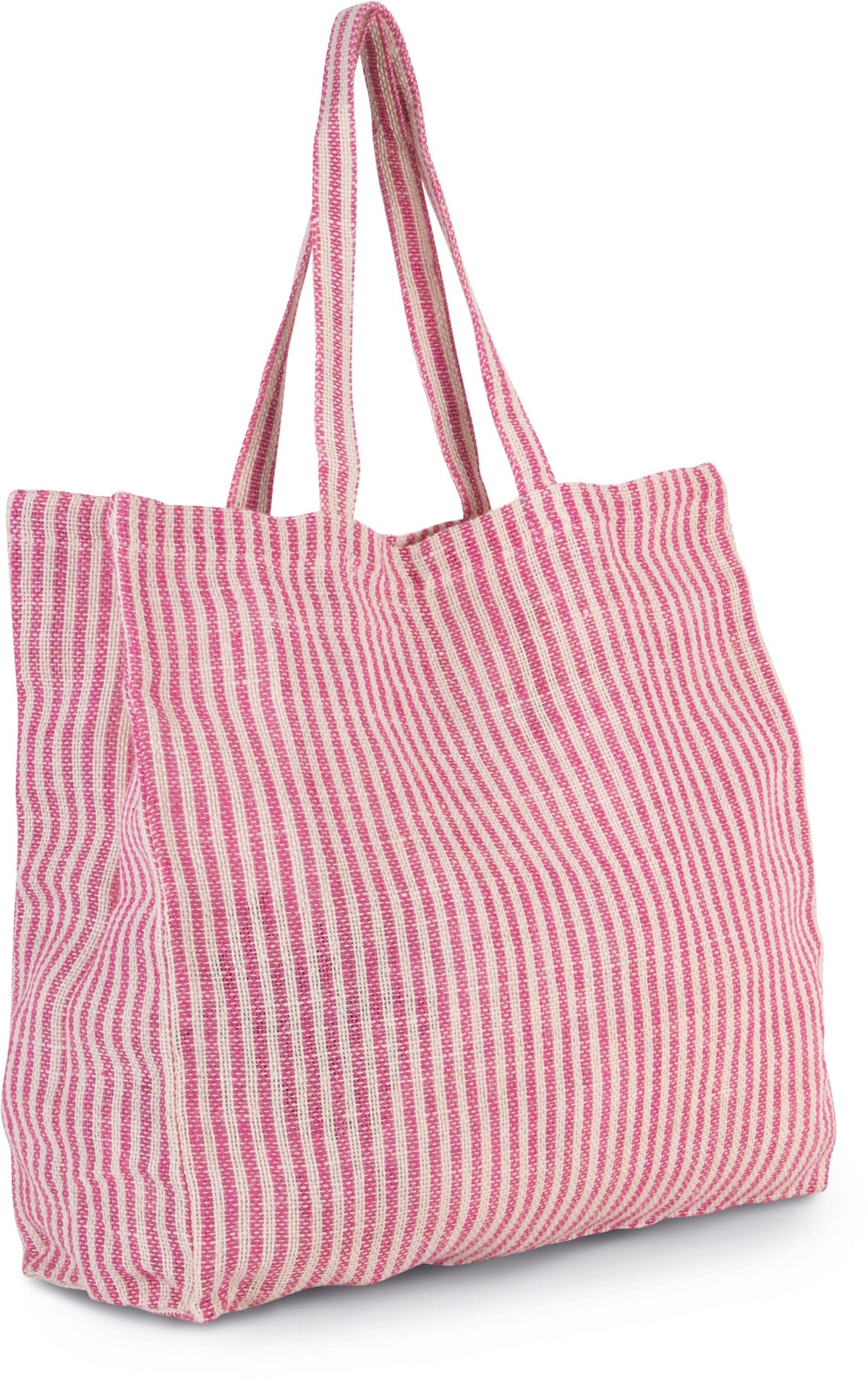 Kimood KI0236 Gestreepte shopper van juco