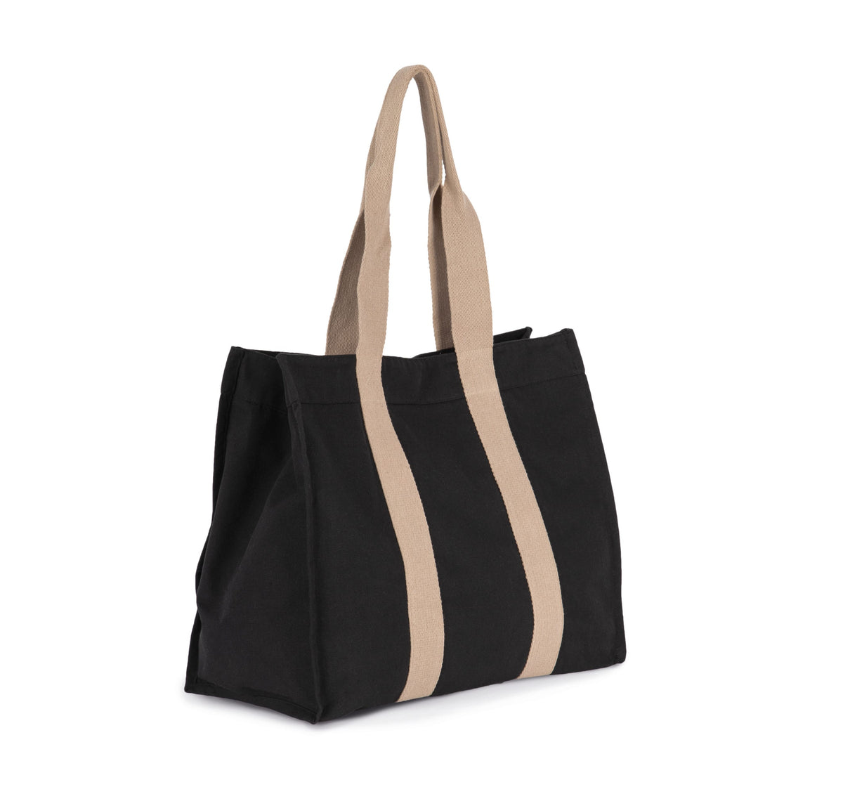 Kimood KI5201 Grote, gerecyclede shopper met plooi