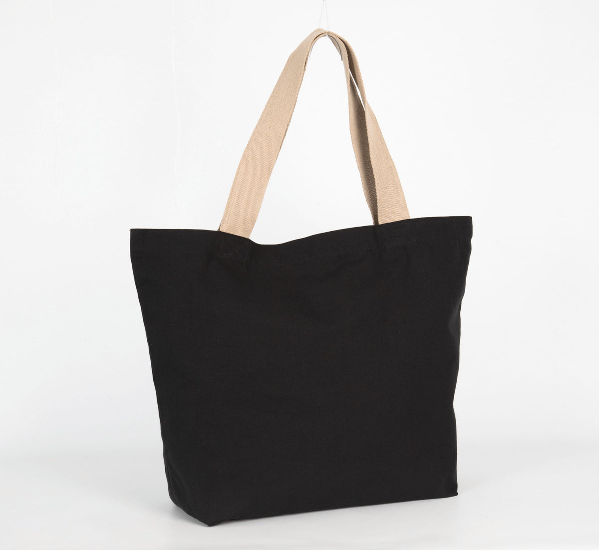 Kimood KI5204 Grote, gerecyclede shopper met platte bodem