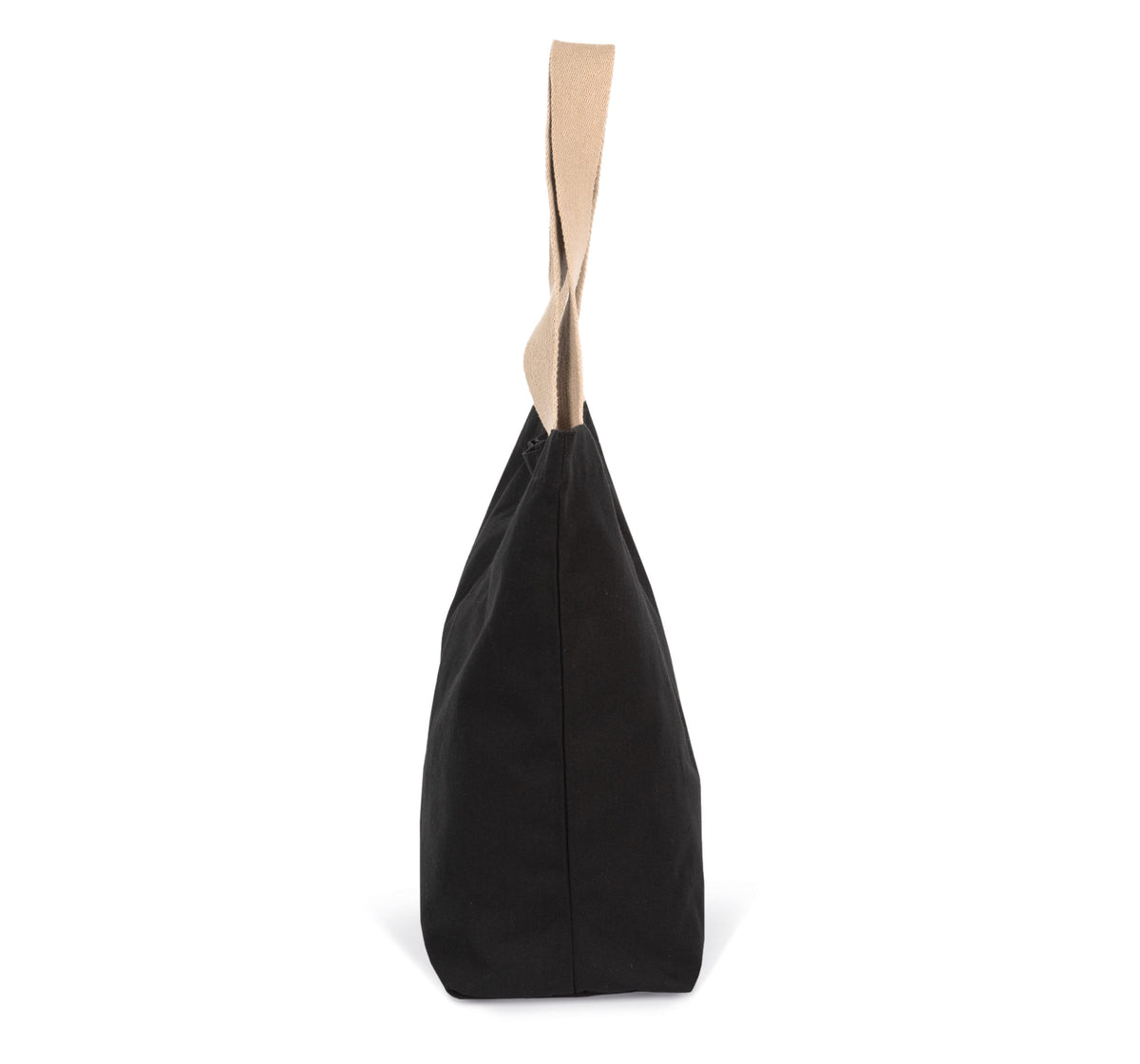Kimood KI5204 Grote, gerecyclede shopper met platte bodem